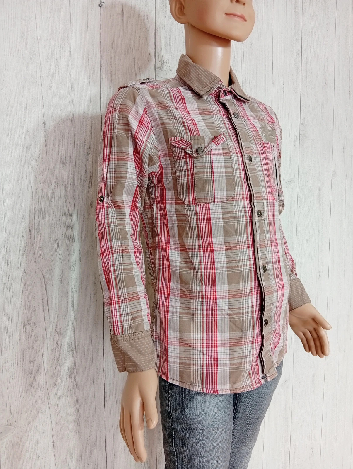 Chemise garcon - taille 8 ans - nky - couleur rouge marron – NKY – taille 8 ans / 128 cm 4