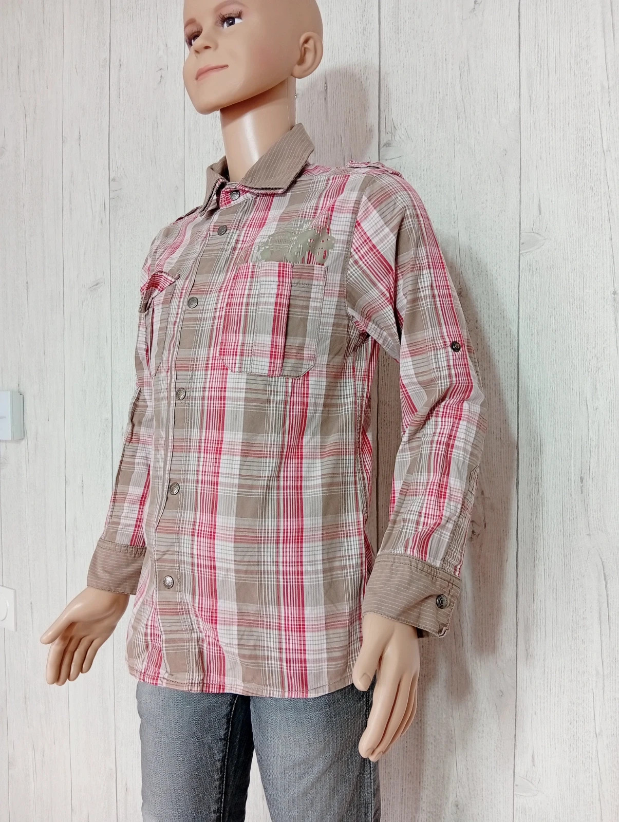 Chemise garcon - taille 8 ans - nky - couleur rouge marron – NKY – taille 8 ans / 128 cm 5