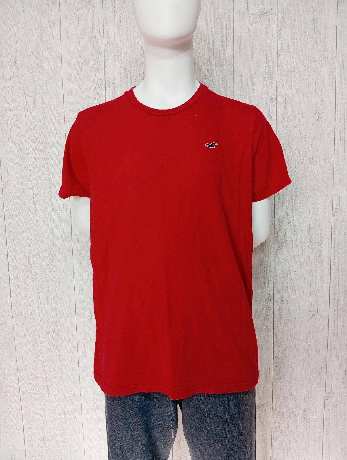 T-shirt manche courte homme - taille L/40 - hollister - couleur rouge