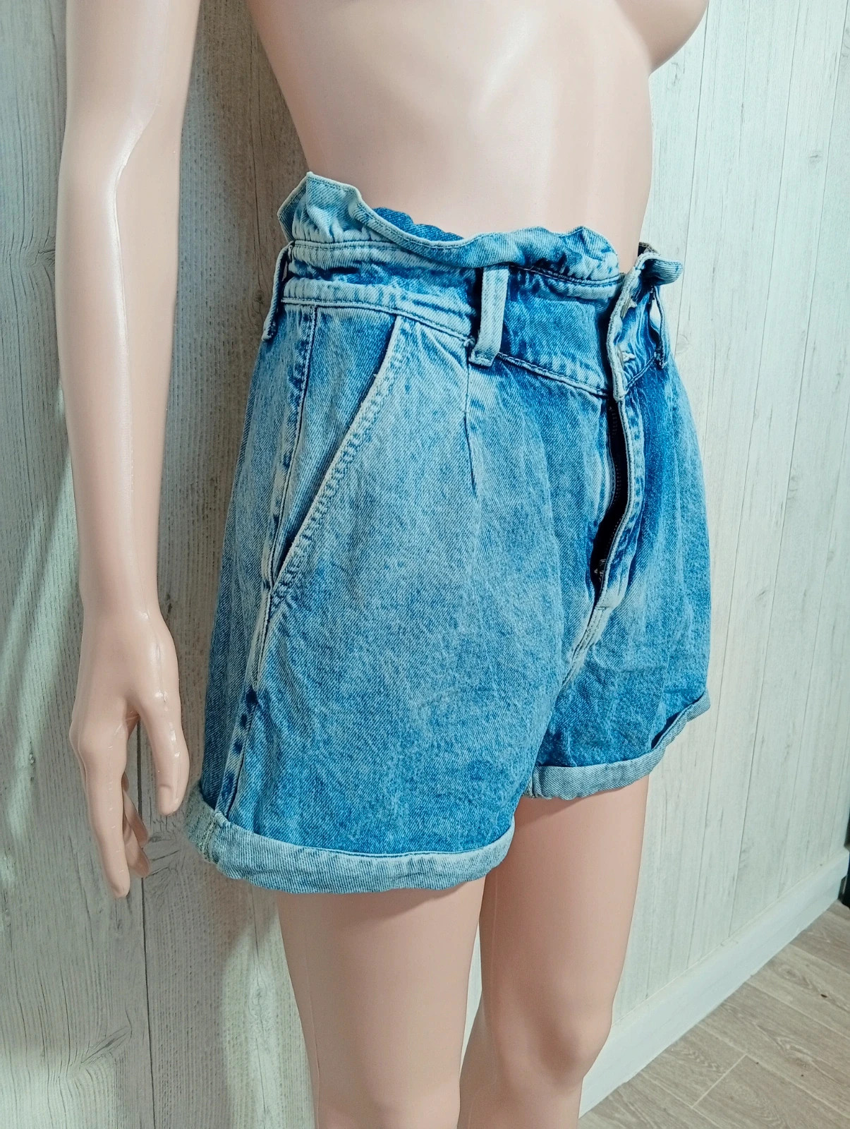 Short en jean femme - taille S/36 - bershka - couleur bleu – Bershka – taille S / 36 / 8 2