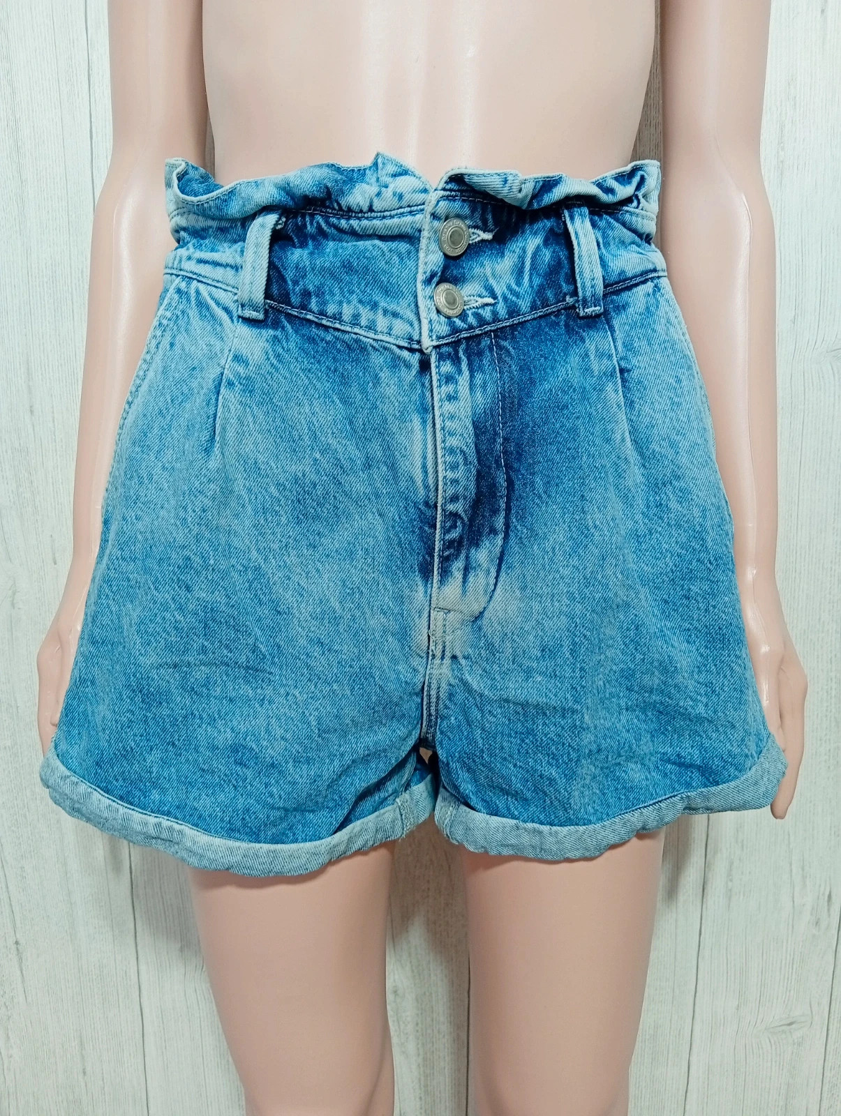 Short en jean femme - taille S/36 - bershka - couleur bleu