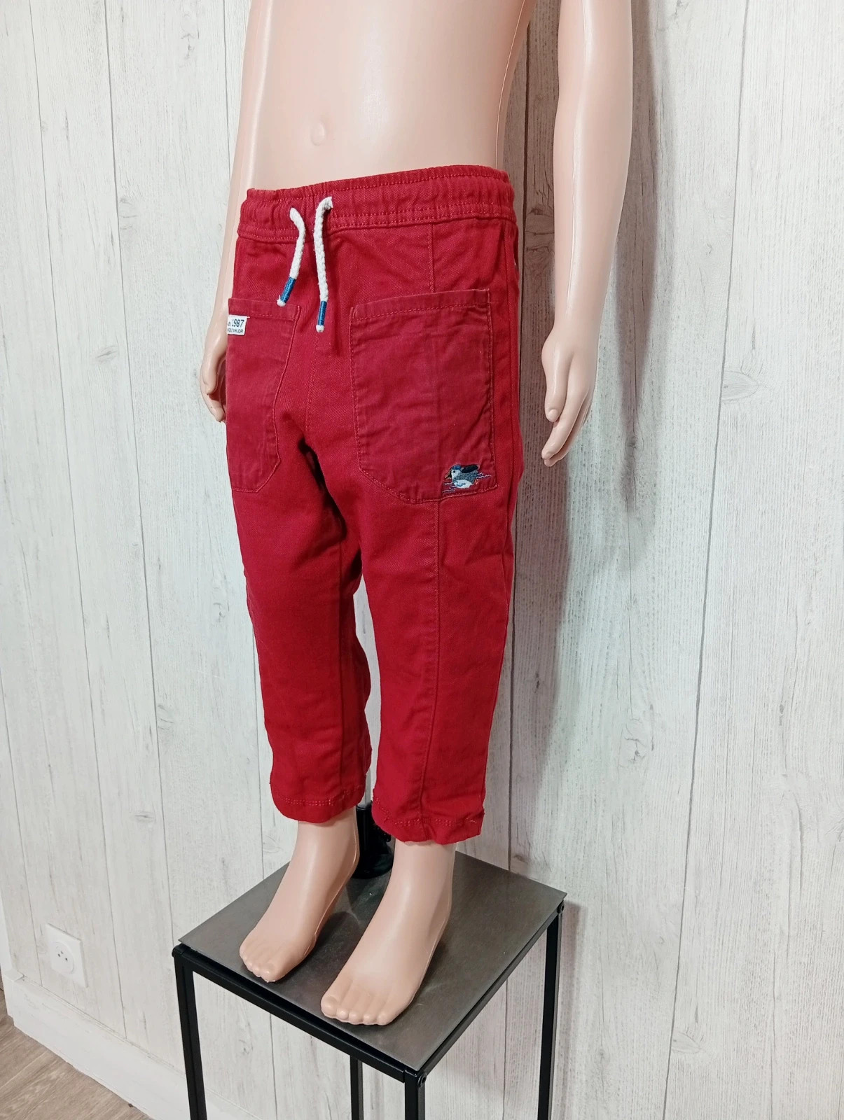 Pantalon garçon - taille 3 ans (92 cm) - sergent major - couleur corail – Sergent Major – taille 24-36 mois / 92 cm 5
