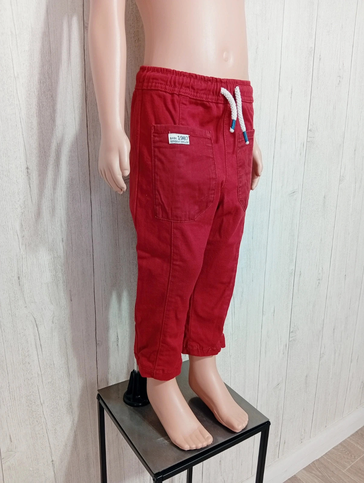 Pantalon garçon - taille 3 ans (92 cm) - sergent major - couleur corail – Sergent Major – taille 24-36 mois / 92 cm 4