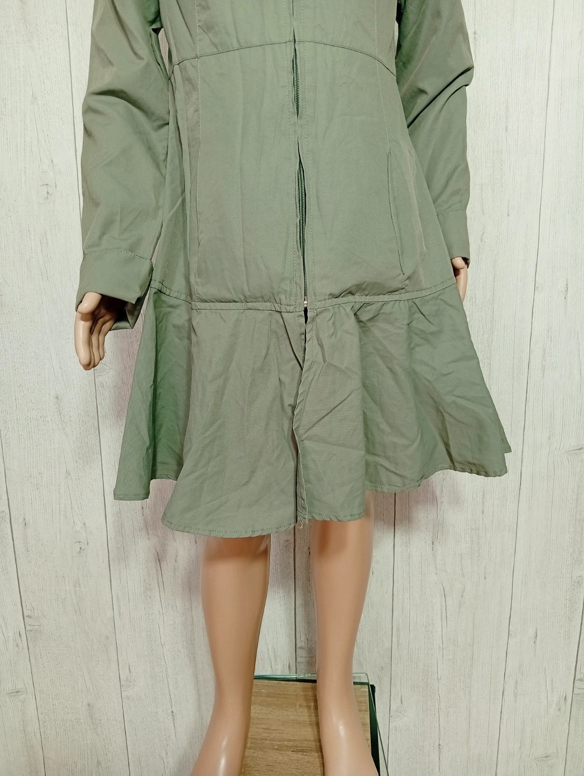 Robe fille - taille 10 ans - Folieke - couleur kaki – Folieke – taille 10 ans / 140 cm 3