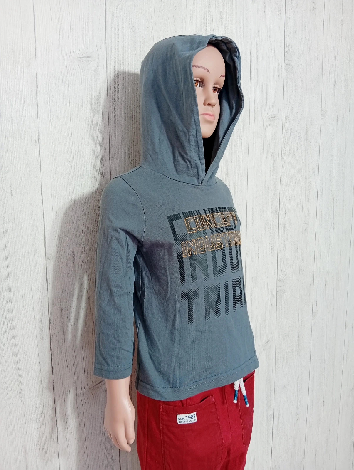 Pull a capuche garcon - taille 3 ans (90/97 cm) - Kiabi - couleur gris noir jaune – Kiabi – taille 3 ans / 98 cm 4