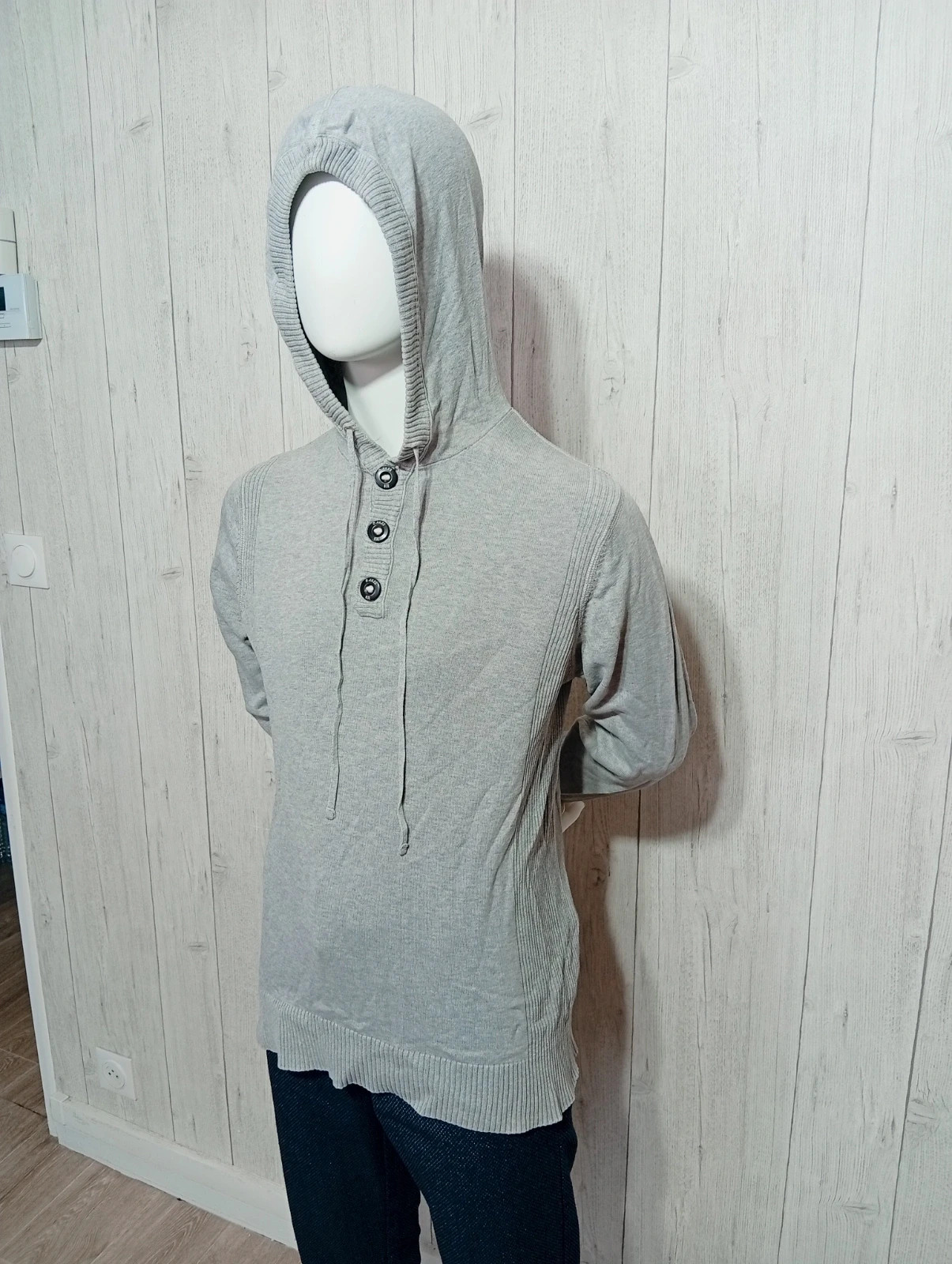 Pull a capuche homme - taille M/38 - jules - couleur gris – Jules – taille M 5