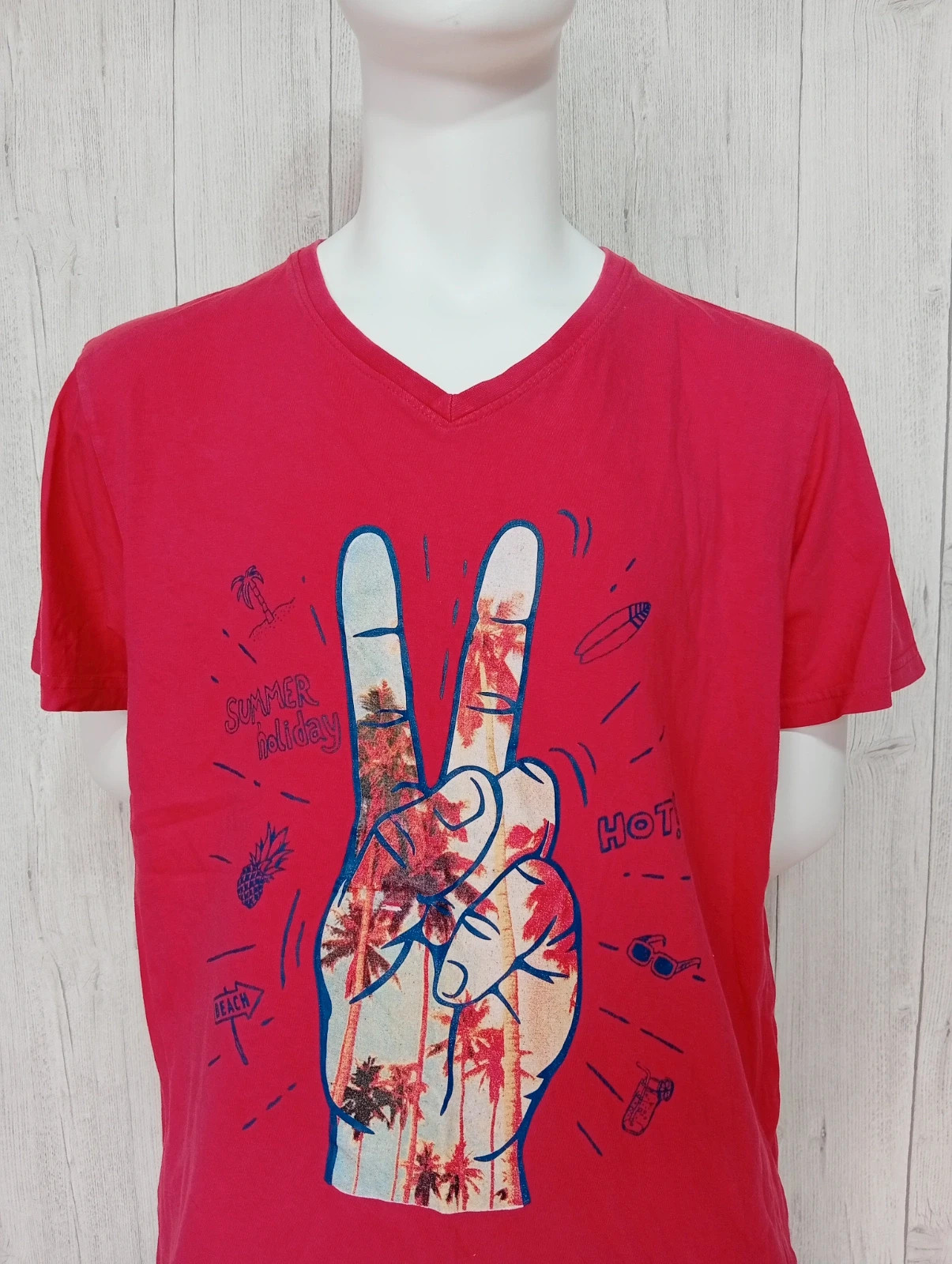 T-shirt manche courte homme- taille L/40- influx - couleur rouge – Influx – taille L 2
