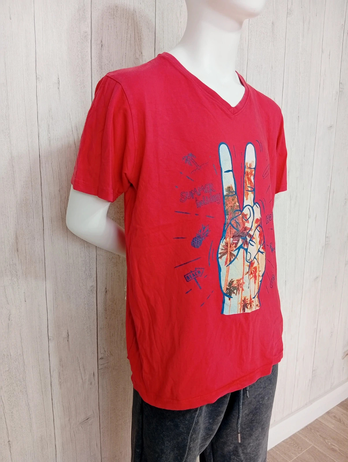 T-shirt manche courte homme- taille L/40- influx - couleur rouge – Influx – taille L 4