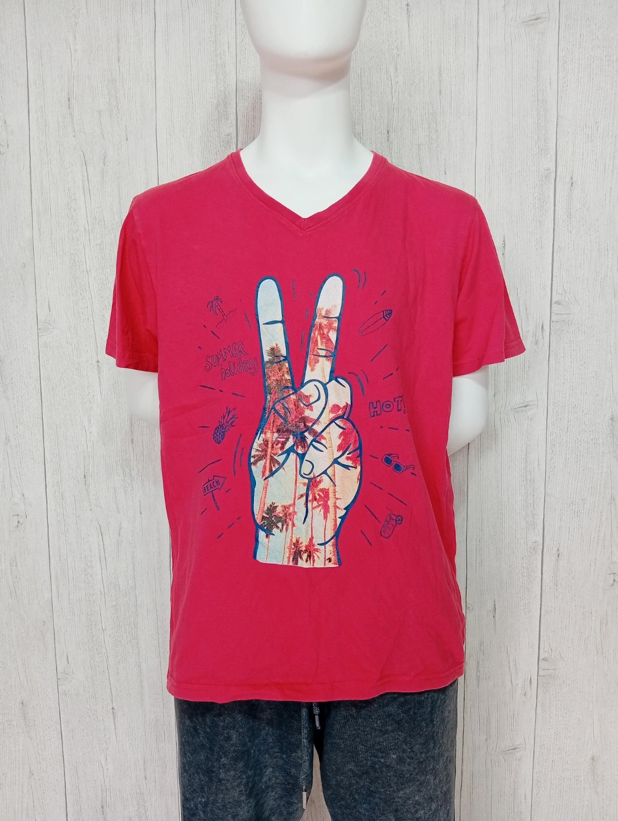 T-shirt manche courte homme- taille L/40- influx - couleur rouge