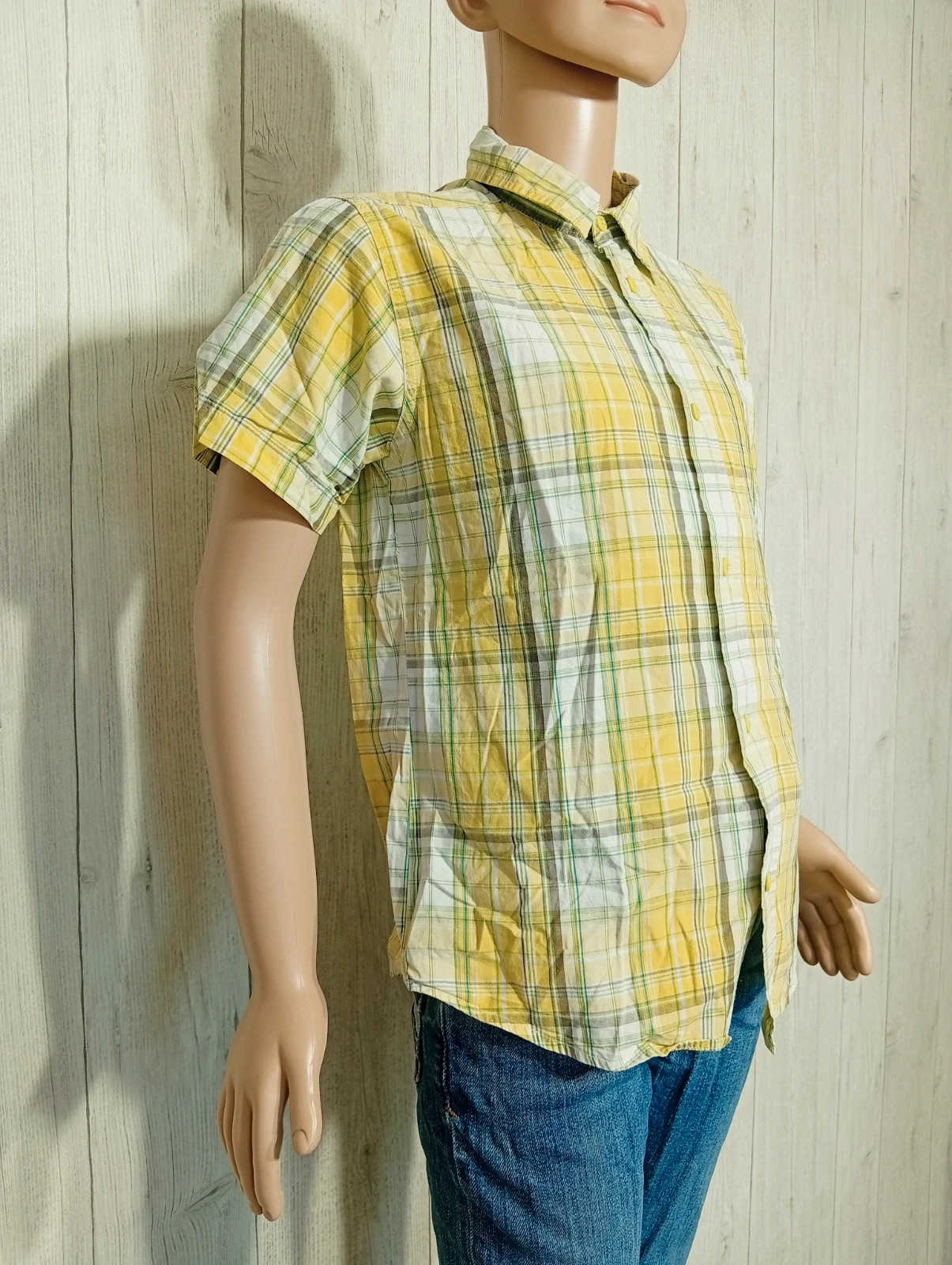 Chemise manche courte garçon - taille 8ans (128 cm) -NKY- couleur jaune vert blanc – NKY – taille 8 ans / 128 cm 4