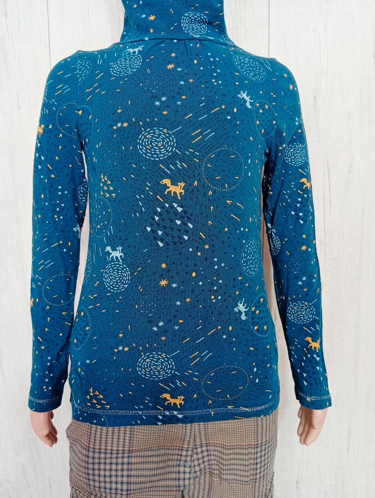 Pull à col roulé fille- taille 5 ans- la halle - couleur marine moutarde – La Halle – taille 5 ans / 110 cm 3