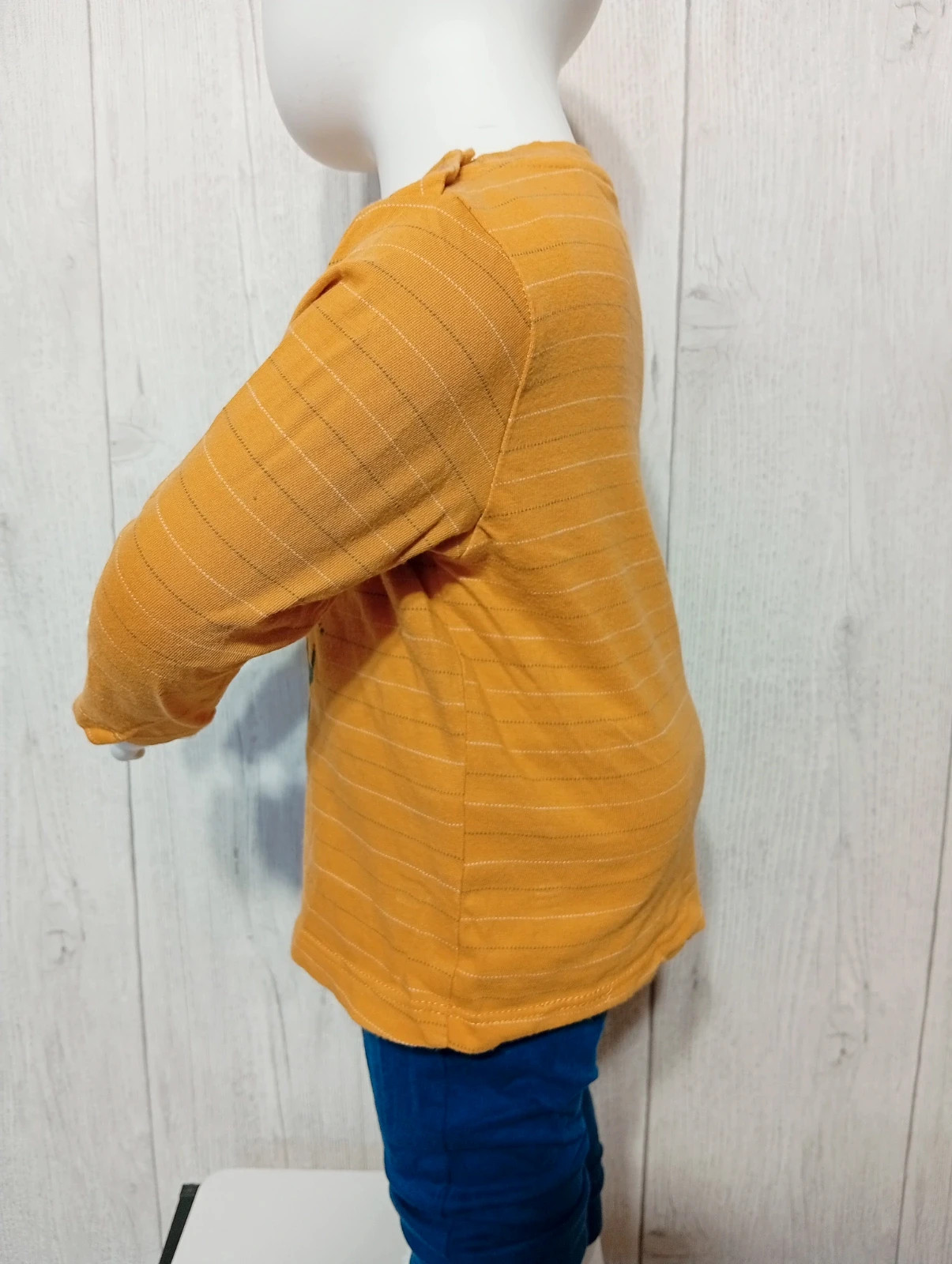 T-shirt manche longue garçon - taille 18mois (80 cm) - tape a l'oeil - couleur moutarde multicolore – Tape à l'œil – taille 12-18 mois / 80 cm 4