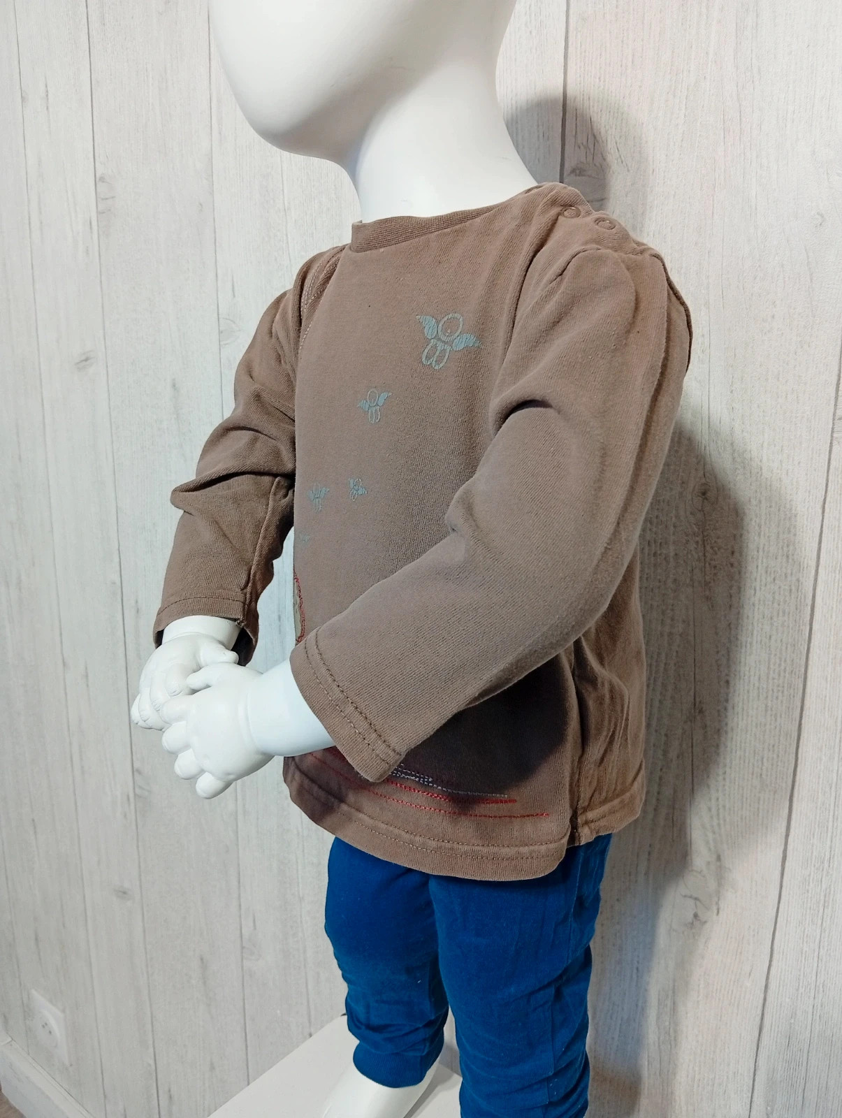 T-shirt manche longue garçon - taille 18 mois ( 80 cm) - obaibi - couleur marron – Obaïbi – taille 12-18 mois / 80 cm 3