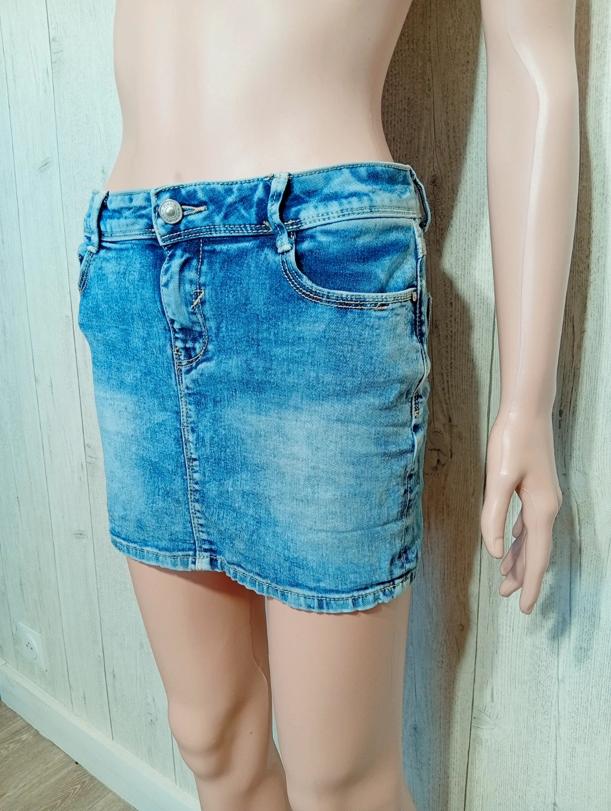 Jupe femme - taille M/38 - pimkie - couleur bleu – Pimkie – taille M / 38 / 10 3