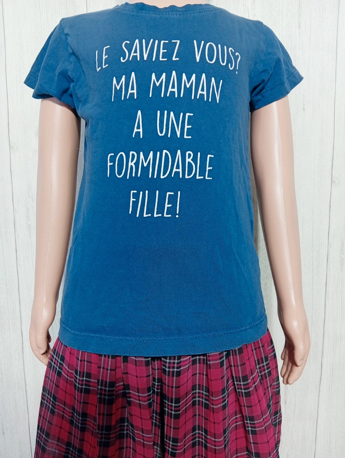 T-shirt manche courte fille - taille 5 ans -influx - couleur marine et blanc – Influx – taille 5 ans / 110 cm 3