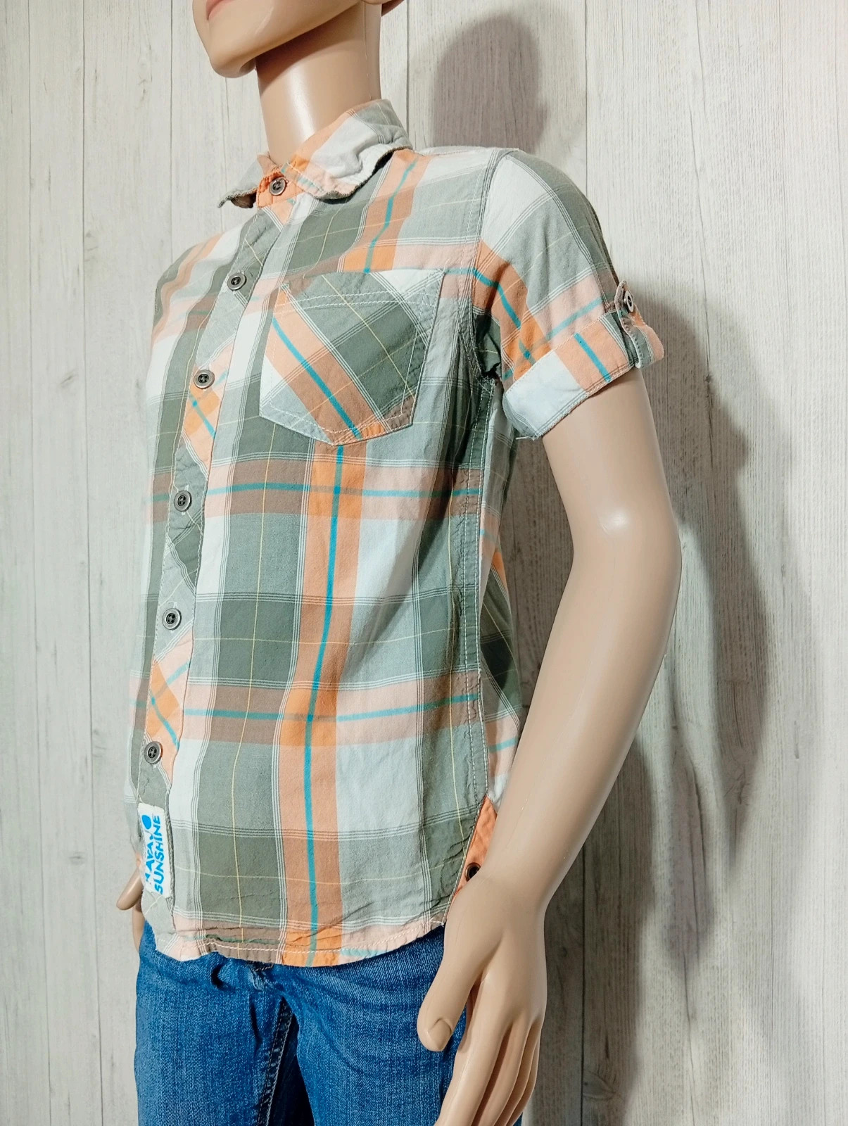 Chemise manche courte garçon - taille 8 ans - inextenso-couleur orange gris blanc – In Extenso – taille 8 ans / 128 cm 5