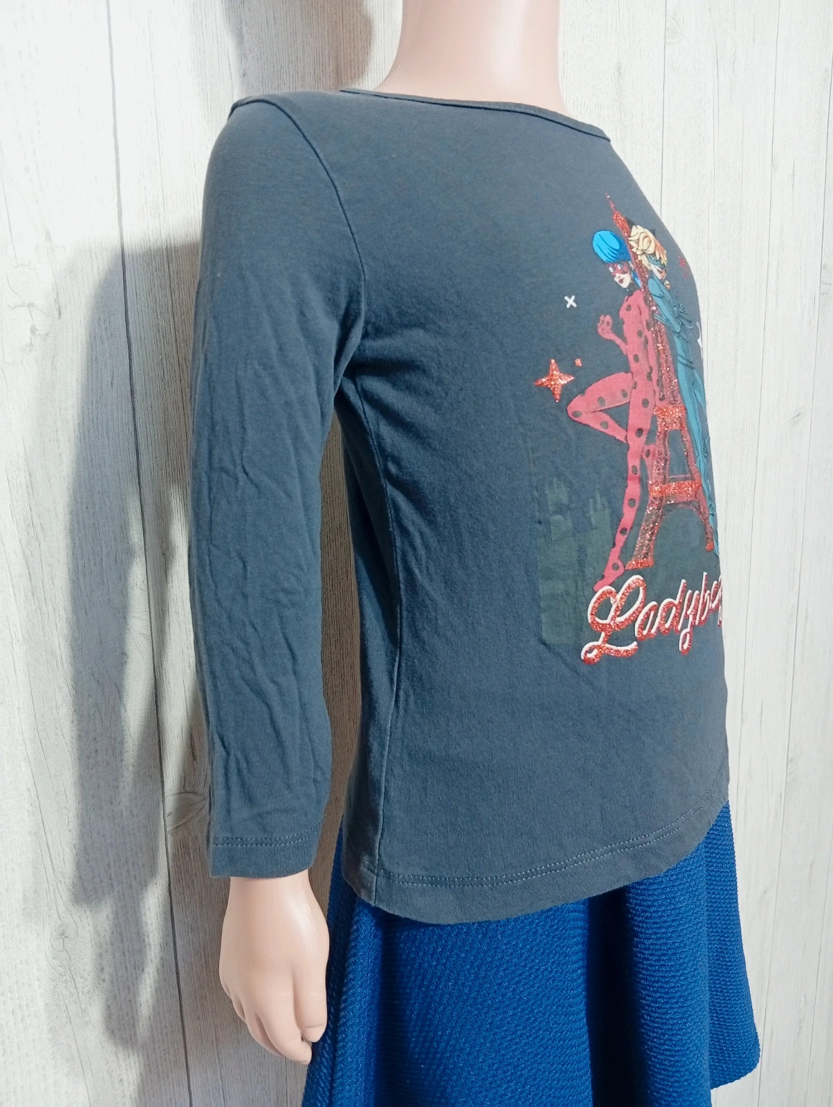 T-shirt manche longue fille - taille 5ans ( 110 cm) - miraculous - couleur gris – Miraculous – taille 5 ans / 110 cm 4