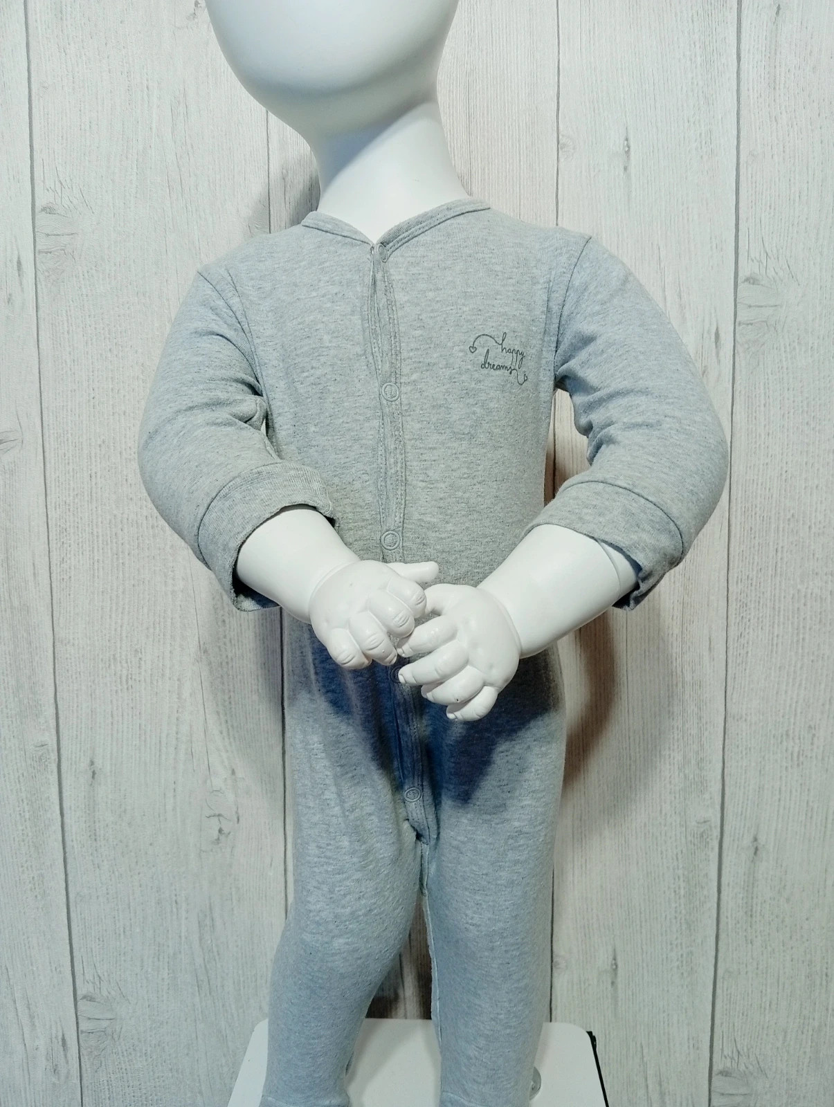 Pyjama 1 piece mixte - taille 18 mois (80 cm) - sweet & soft - couleur gris – Sweet & Soft – taille 12-18 mois / 80 cm 2