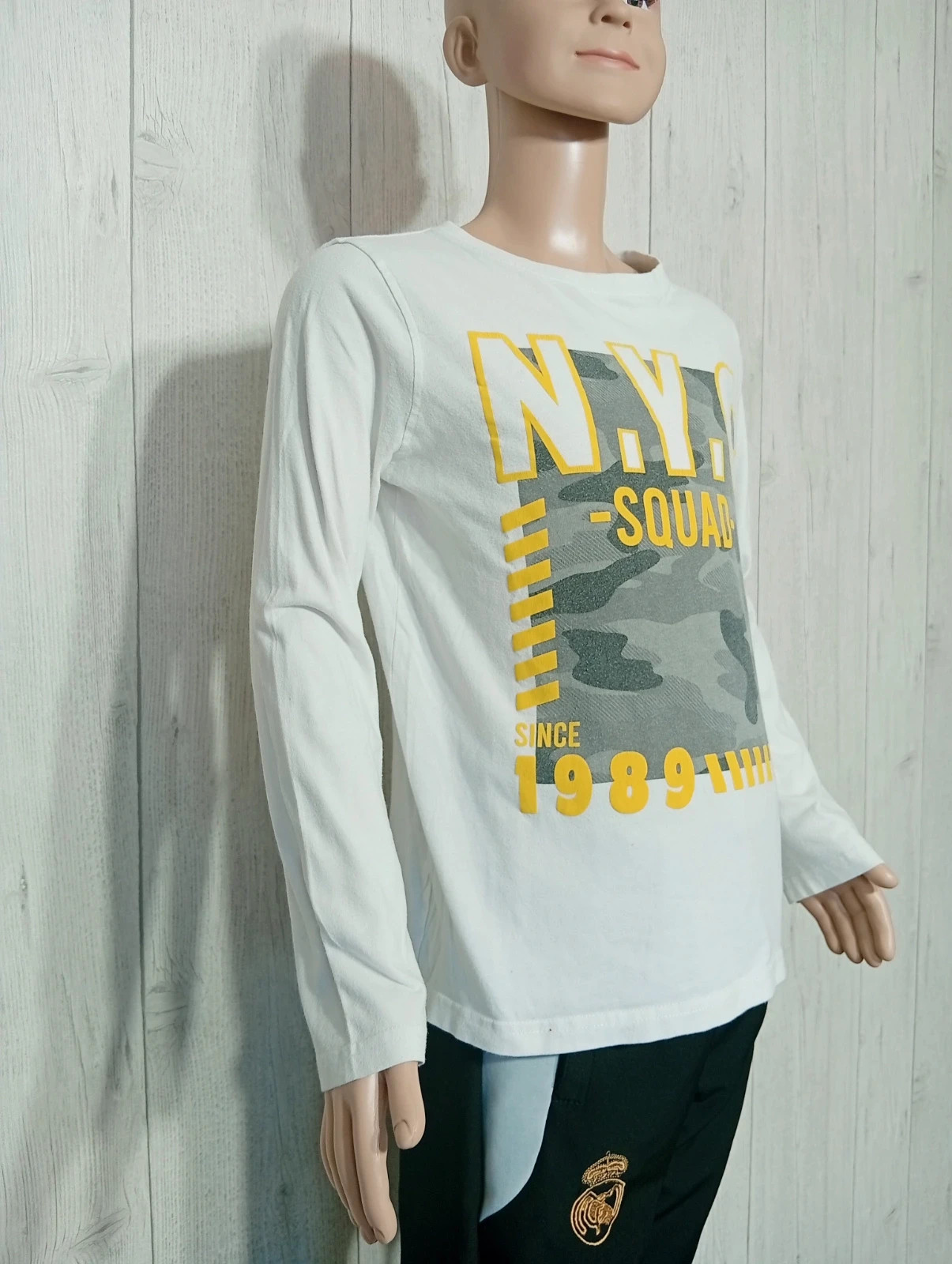 T-shirt manche longue garcon- taille 10 ans (131/143 cm ) -inextenso - couleur blanc gris – In Extenso – taille 10 ans / 140 cm 4