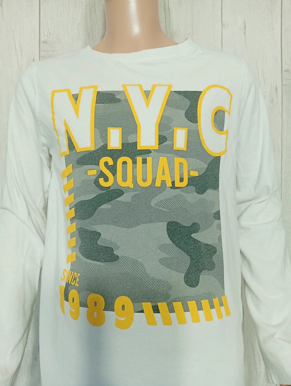T-shirt manche longue garcon- taille 10 ans (131/143 cm ) -inextenso - couleur blanc gris – In Extenso – taille 10 ans / 140 cm 2