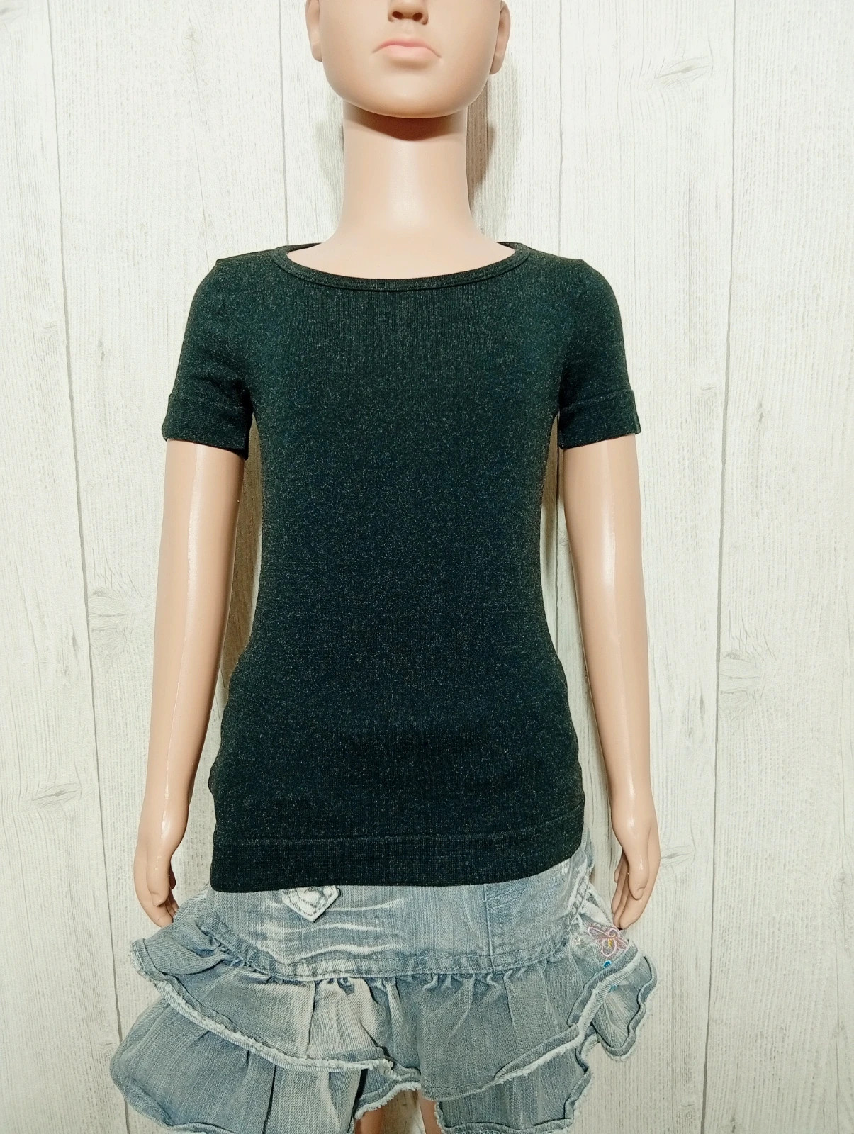 T-shirt manche courte fille- taille 4/5 ans - eldys - couleur noir
