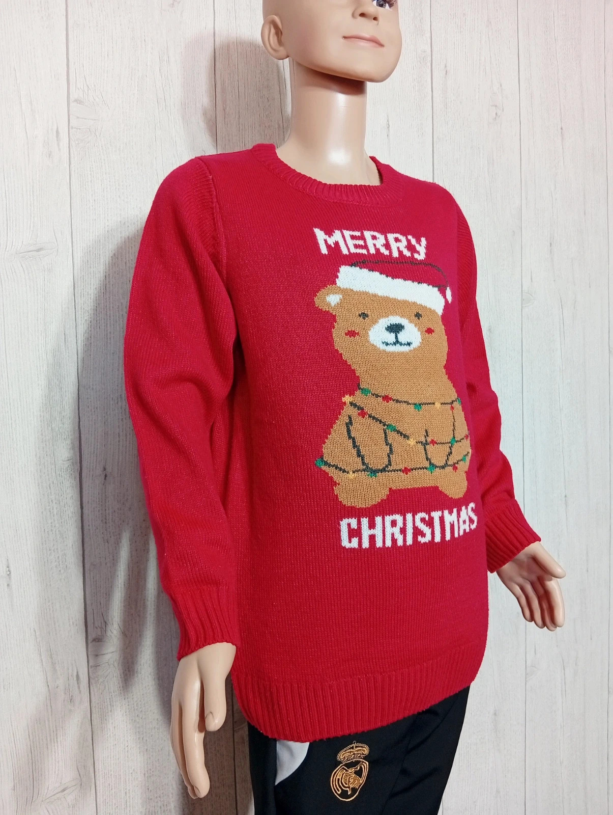 Pull hiver garcon - taille 10ans (131/143 cm)- inextenso-couleur rouge blanc – In Extenso – taille 10 ans / 140 cm 4