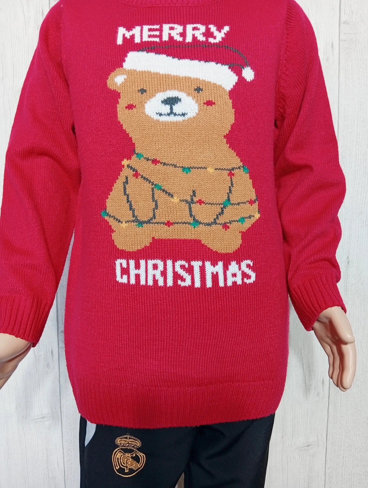 Pull hiver garcon - taille 10ans (131/143 cm)- inextenso-couleur rouge blanc – In Extenso – taille 10 ans / 140 cm 3