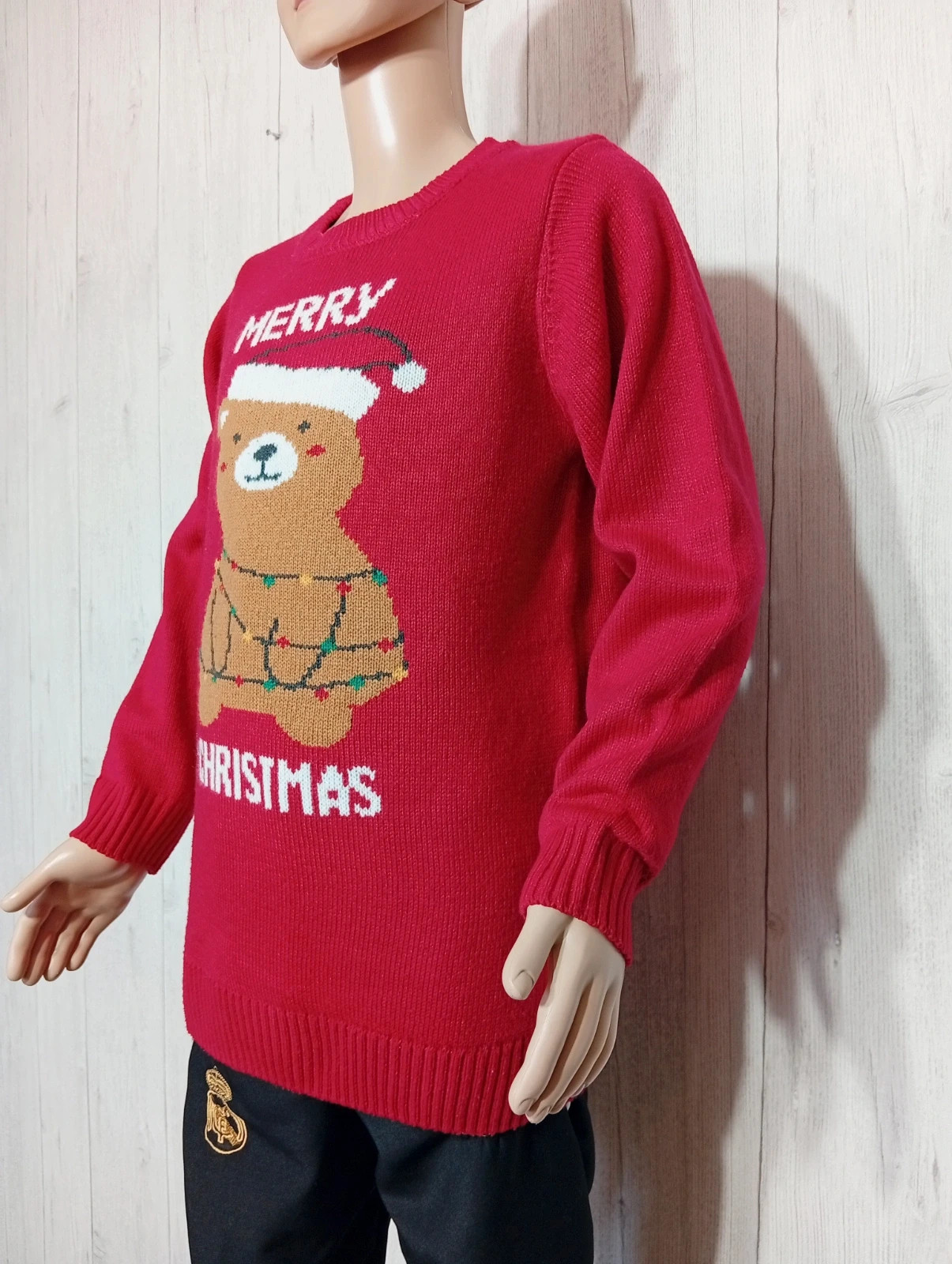 Pull hiver garcon - taille 10ans (131/143 cm)- inextenso-couleur rouge blanc – In Extenso – taille 10 ans / 140 cm 5