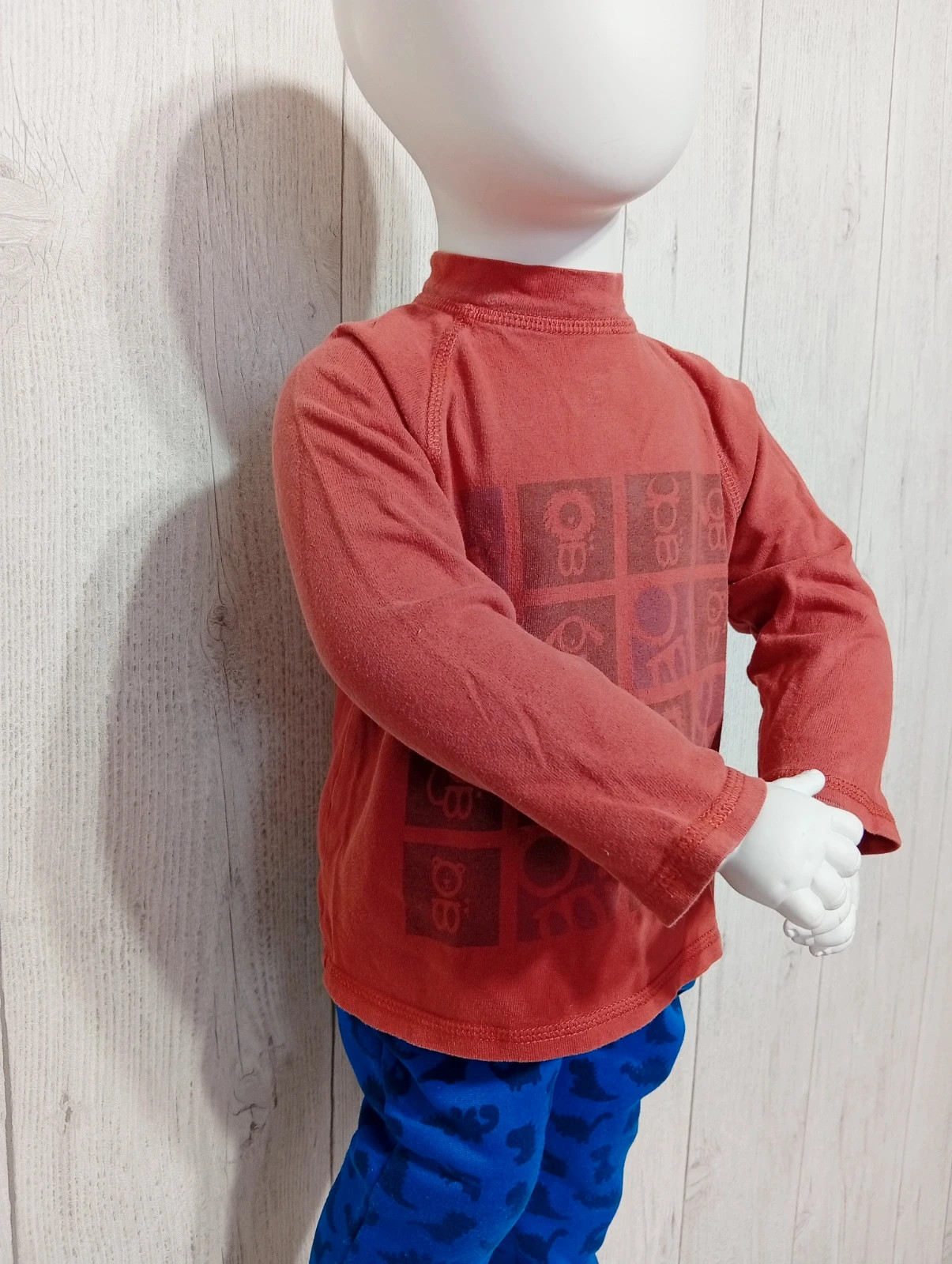 T-shirt manche longue garçon - taille 18 mois ( 81 cm) - Obaibi - couleur corail – Obaïbi – taille 12-18 mois / 80 cm 2