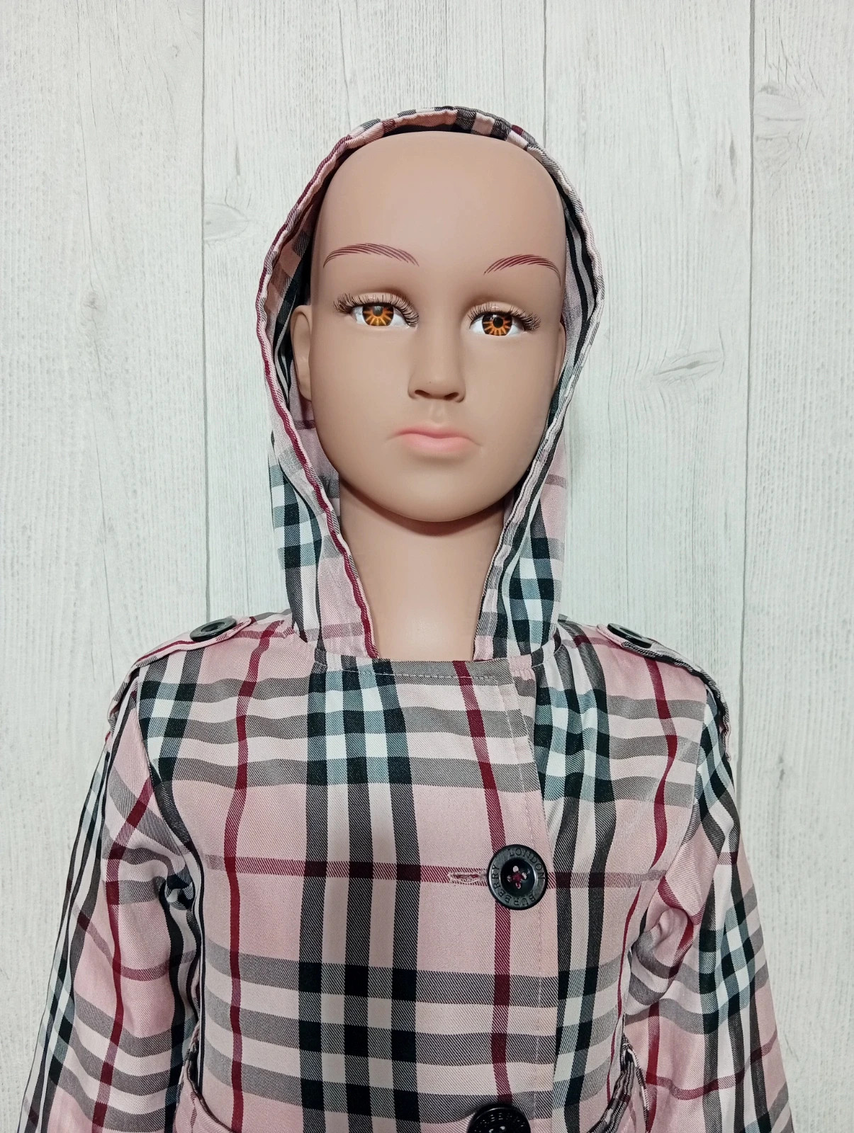Trench fille - taille S / 4 ans - burberry london - couleur rose blanc noir – Burberry London – taille 4 ans / 104 cm 2
