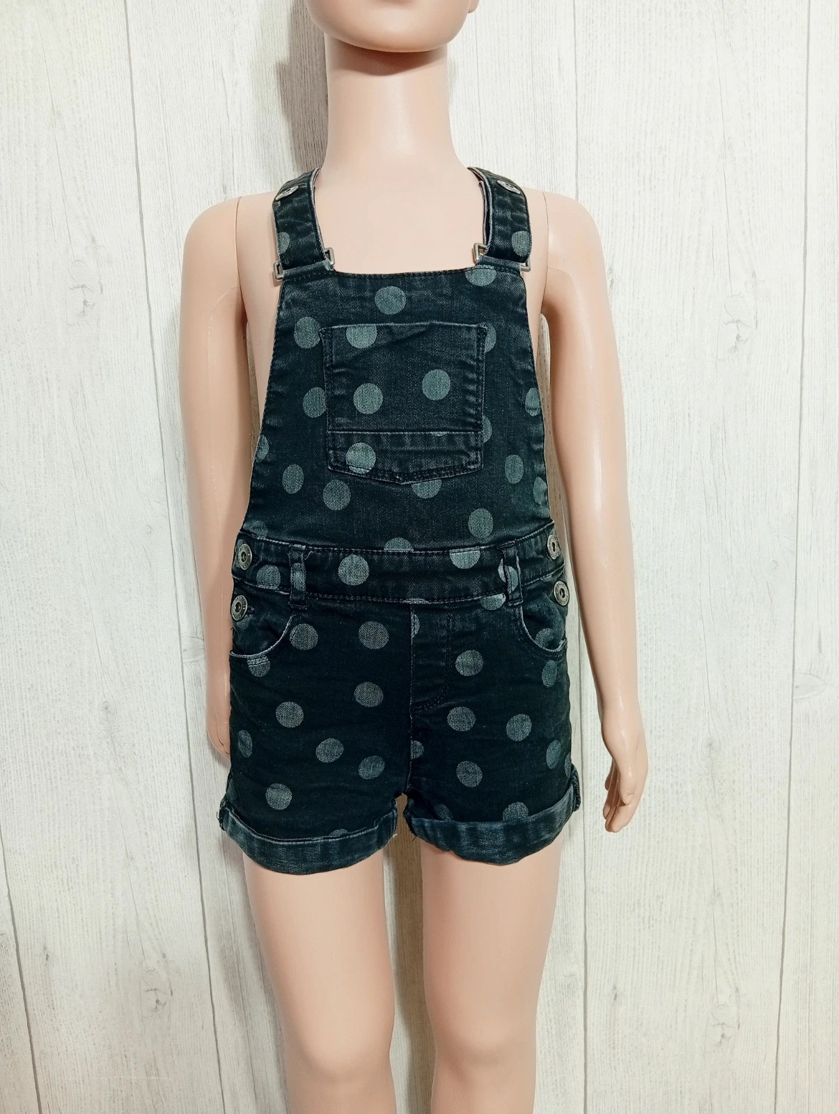 Salopette fille - taille 4 ans ( 104 cm)- verbaudet _ couleur noir et gris