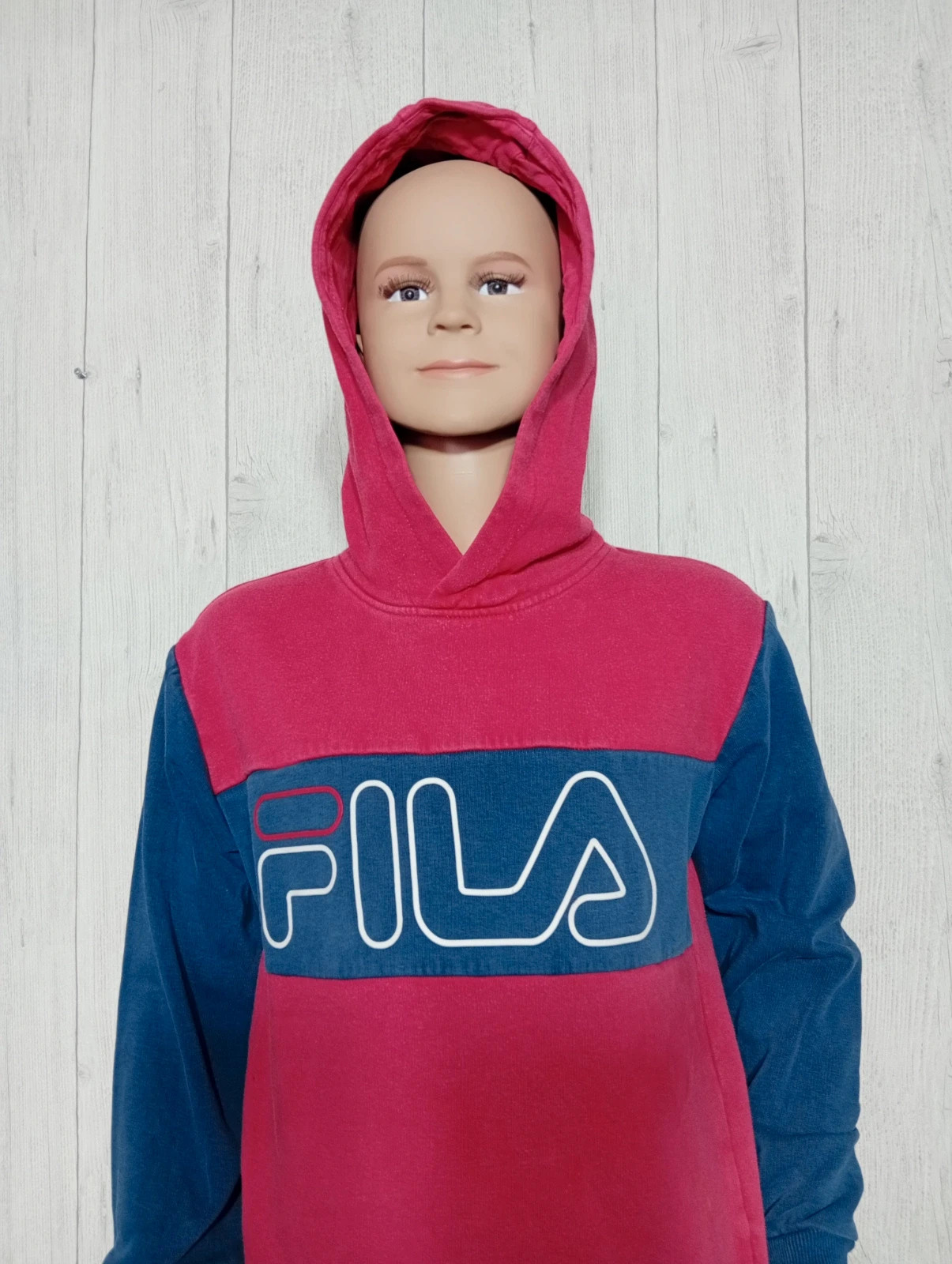 Pull à capuche garcon - taille 9/10 ans ( 134/140 cm) - Fila - couleur rouge marine et blanc – FILA – taille 9 ans / 134 cm 2