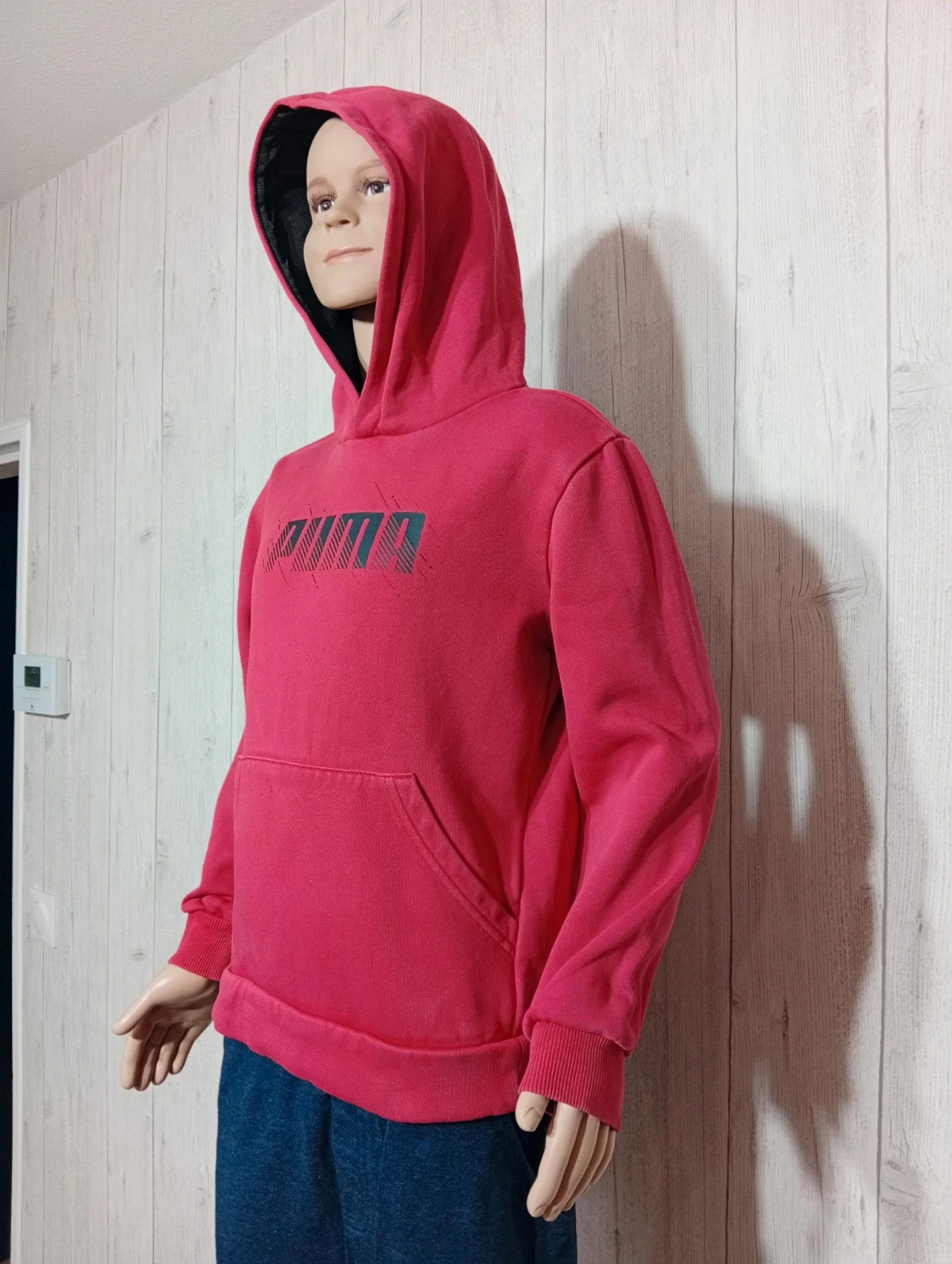 Pull a capuche garcon - taille 9/10 ans ( 140 cm) - puma - couleur rouge et noir – Puma – taille 10 ans / 140 cm 5