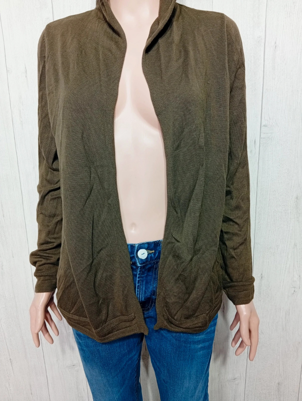 Cardigan femme - taille M/38 - S.oliver - couleur kaki – s.Oliver – taille M / 38 / 10 3