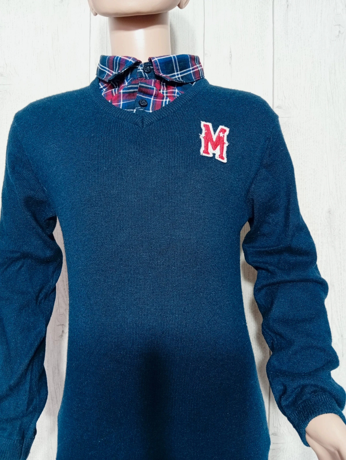 Pull garcon - taille 10 ans ( 138 cm) - vertbaudet - couleur marine rouge blanc – Vertbaudet – taille 10 ans / 140 cm 2