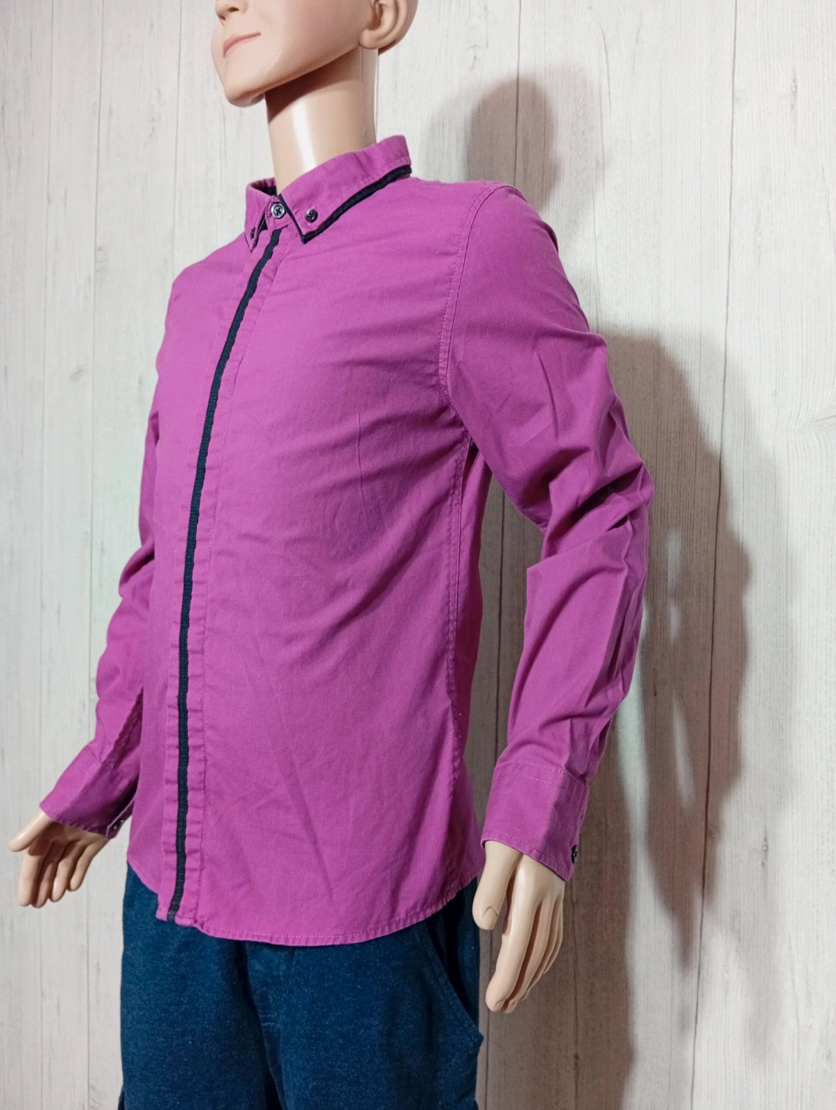 Chemise garcon - taille 10 ans ( 140 cm) - la halle - couleur violet – La Halle – taille 10 ans / 140 cm 5