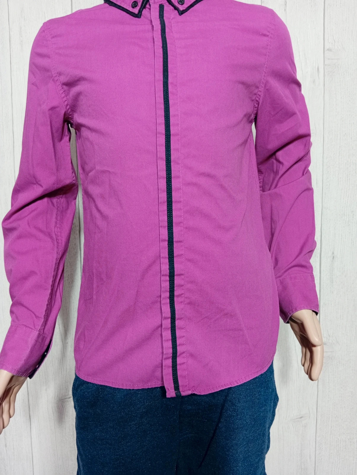 Chemise garcon - taille 10 ans ( 140 cm) - la halle - couleur violet – La Halle – taille 10 ans / 140 cm 3