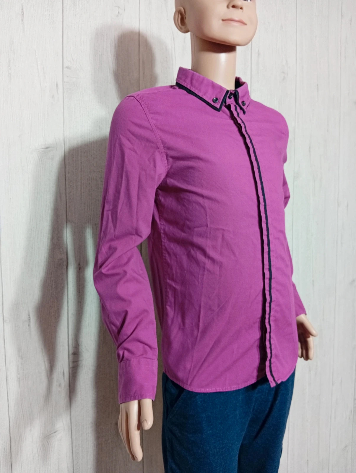 Chemise garcon - taille 10 ans ( 140 cm) - la halle - couleur violet – La Halle – taille 10 ans / 140 cm 4