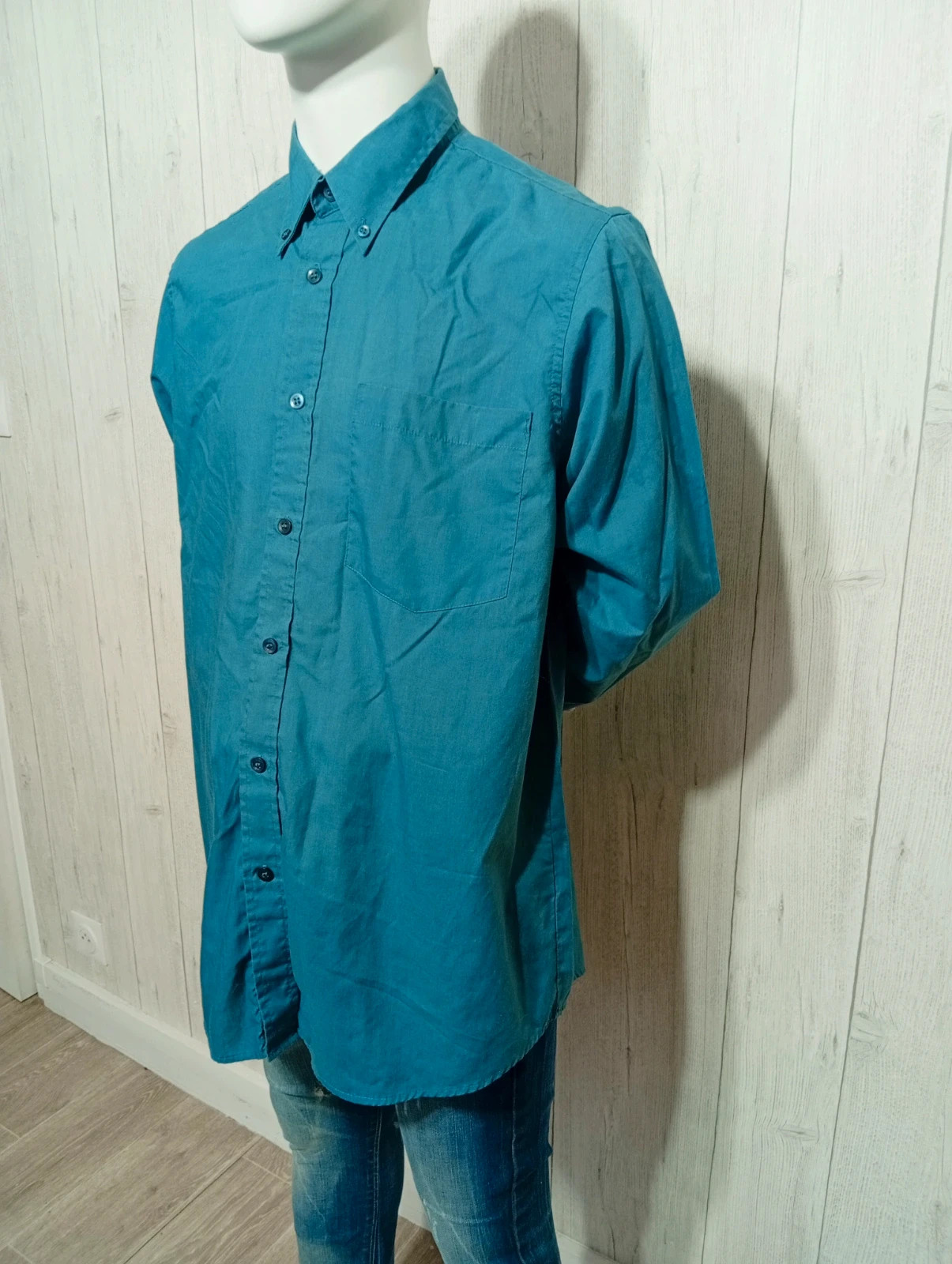 Chemise manche longue homme - taille M/38 - master stroke - couleur bleu – Master Stroke – taille M 5