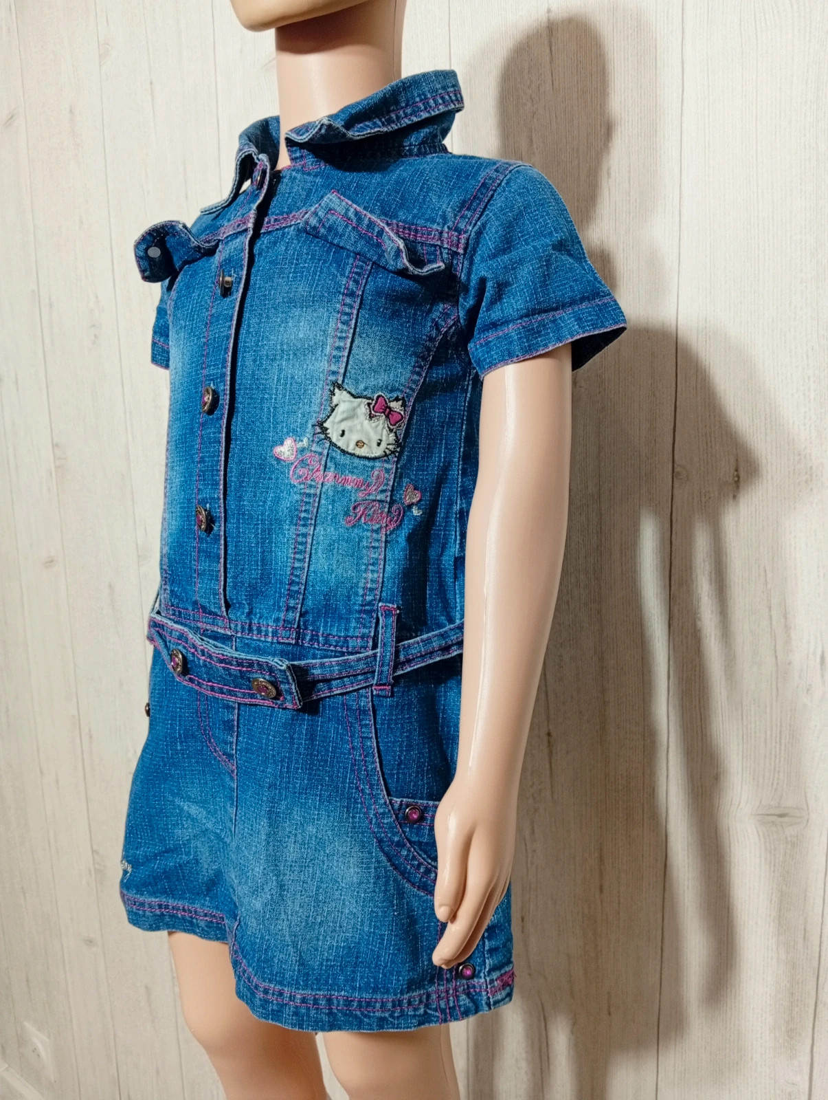 Robe en jean fille - taille 4 ans - charmy kitty -couleur marine et fushia – Charmmy Kitty – taille 4 ans / 104 cm 5