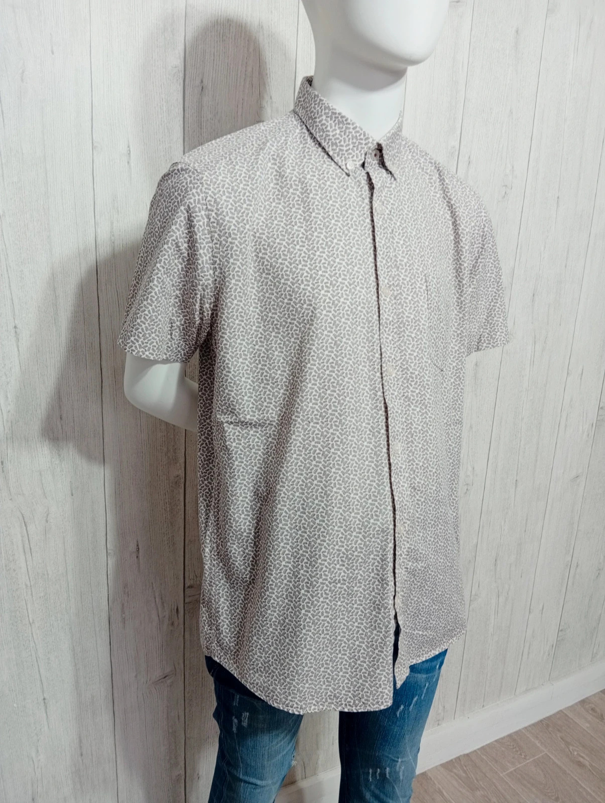 Chemise homme - taille M/38 - brice - couleur marron et blanc – Brice – taille M 4