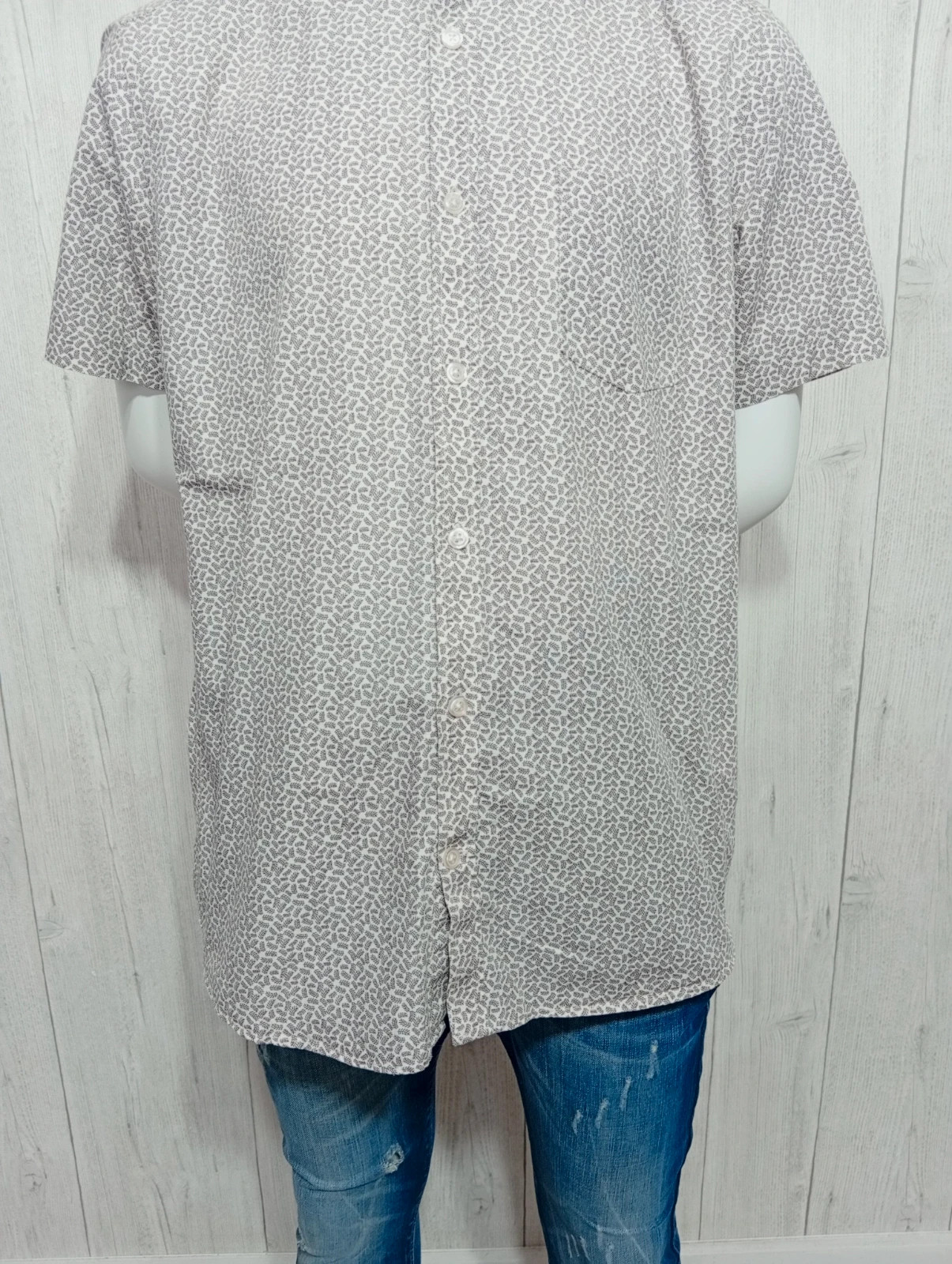 Chemise homme - taille M/38 - brice - couleur marron et blanc – Brice – taille M 3