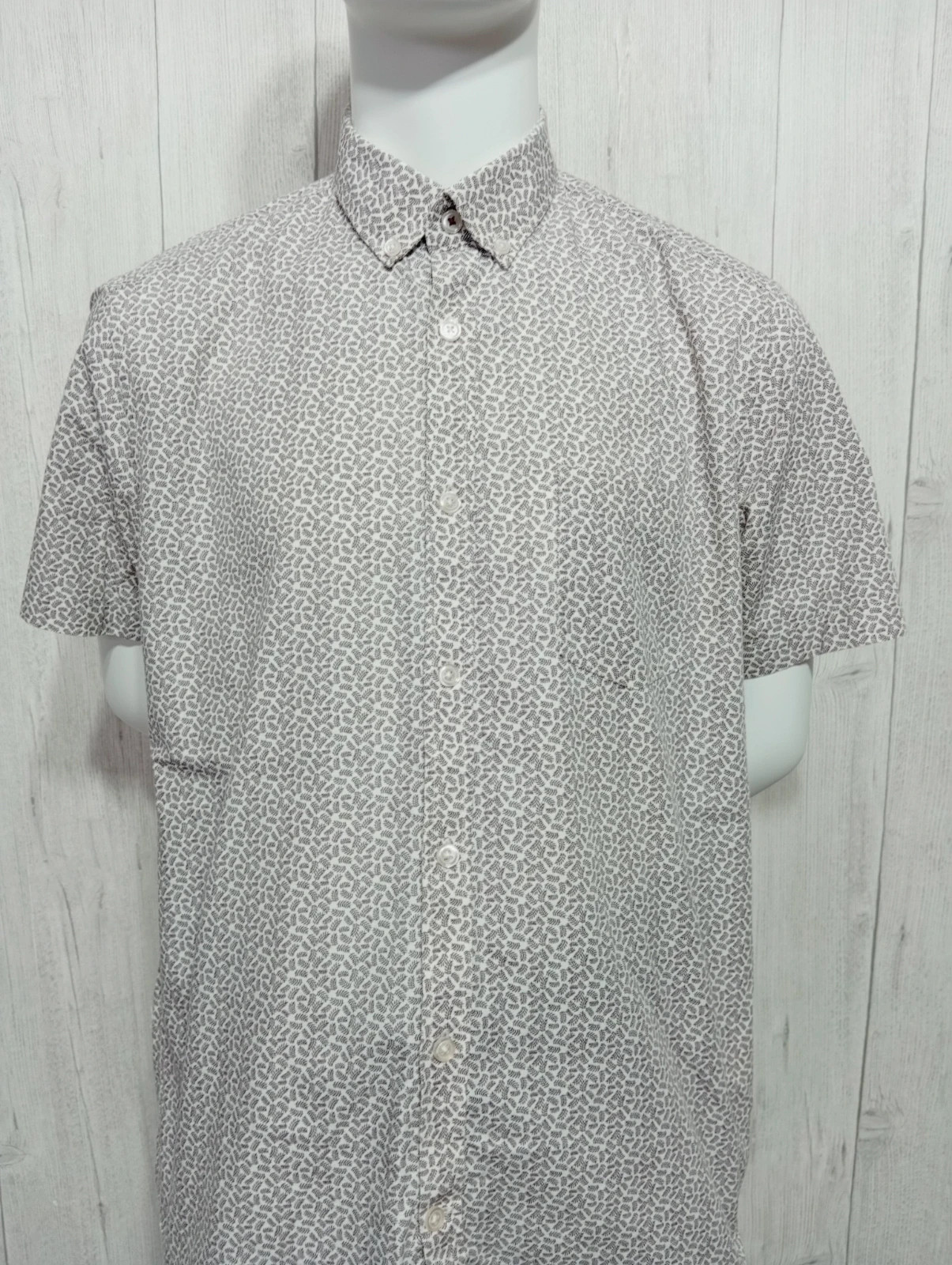 Chemise homme - taille M/38 - brice - couleur marron et blanc – Brice – taille M 2