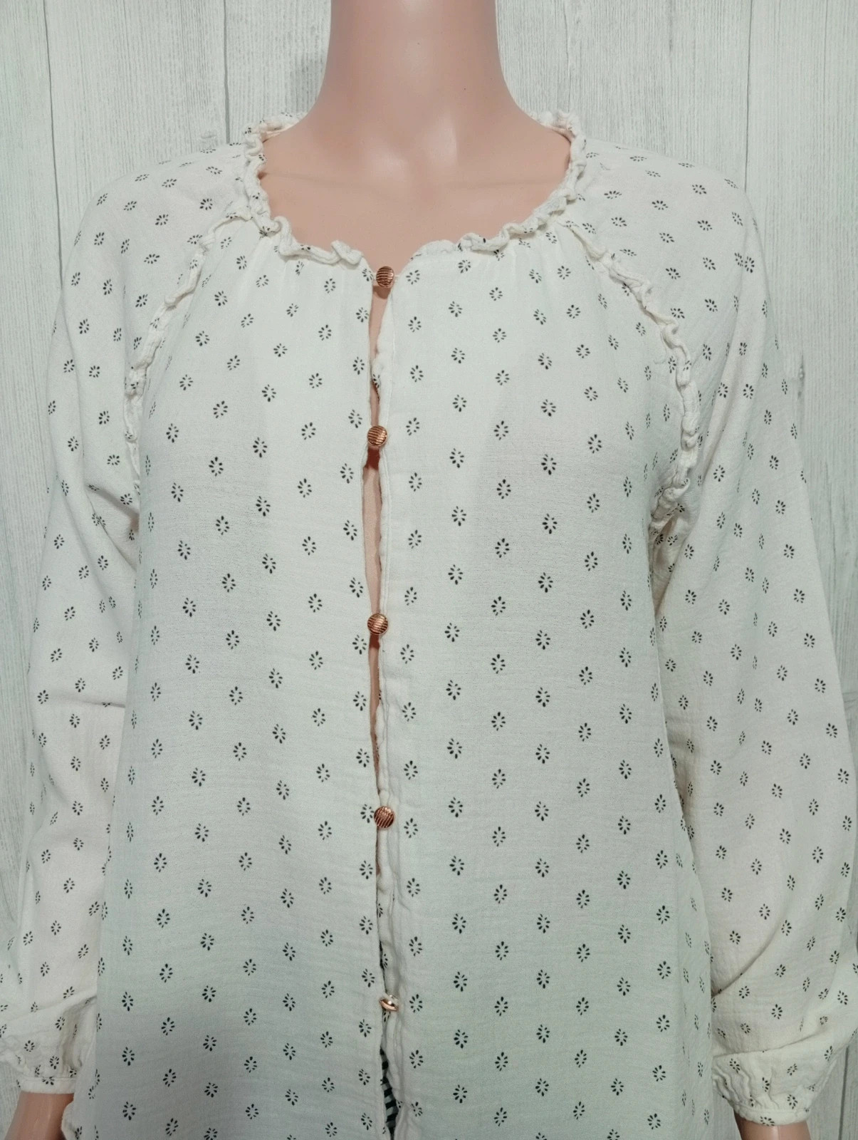 Blouse femme - taille L/40 - carminn - couleur creme et noir – Carminn – taille L / 40 / 12 2