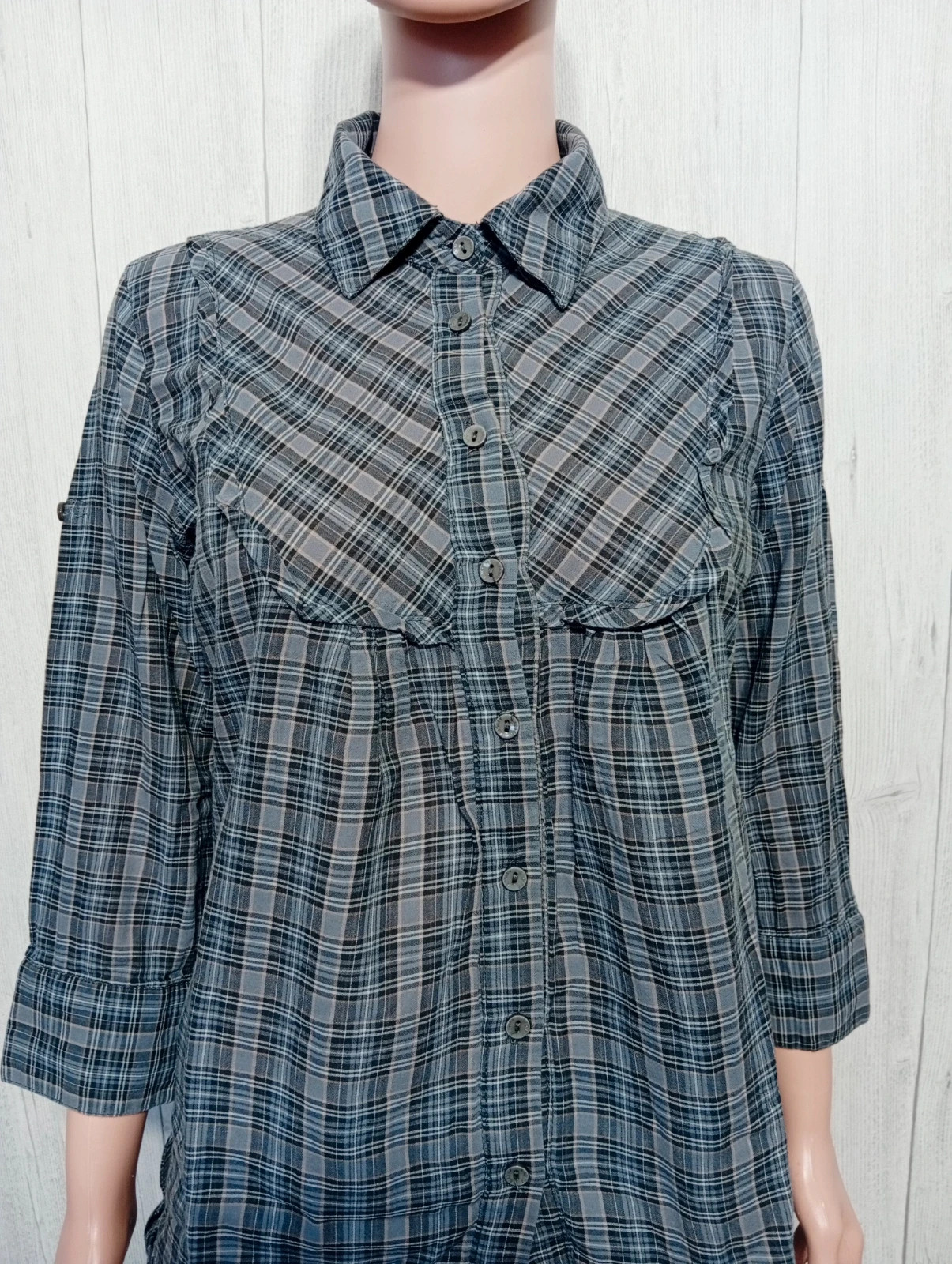 Chemisier femme - taille L/40 ( taille 3) - la city - couleur gris multicolore – La City – taille L / 40 / 12 2