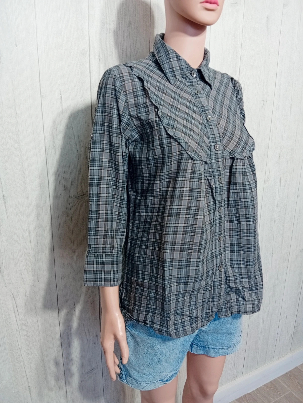 Chemisier femme - taille L/40 ( taille 3) - la city - couleur gris multicolore – La City – taille L / 40 / 12 4