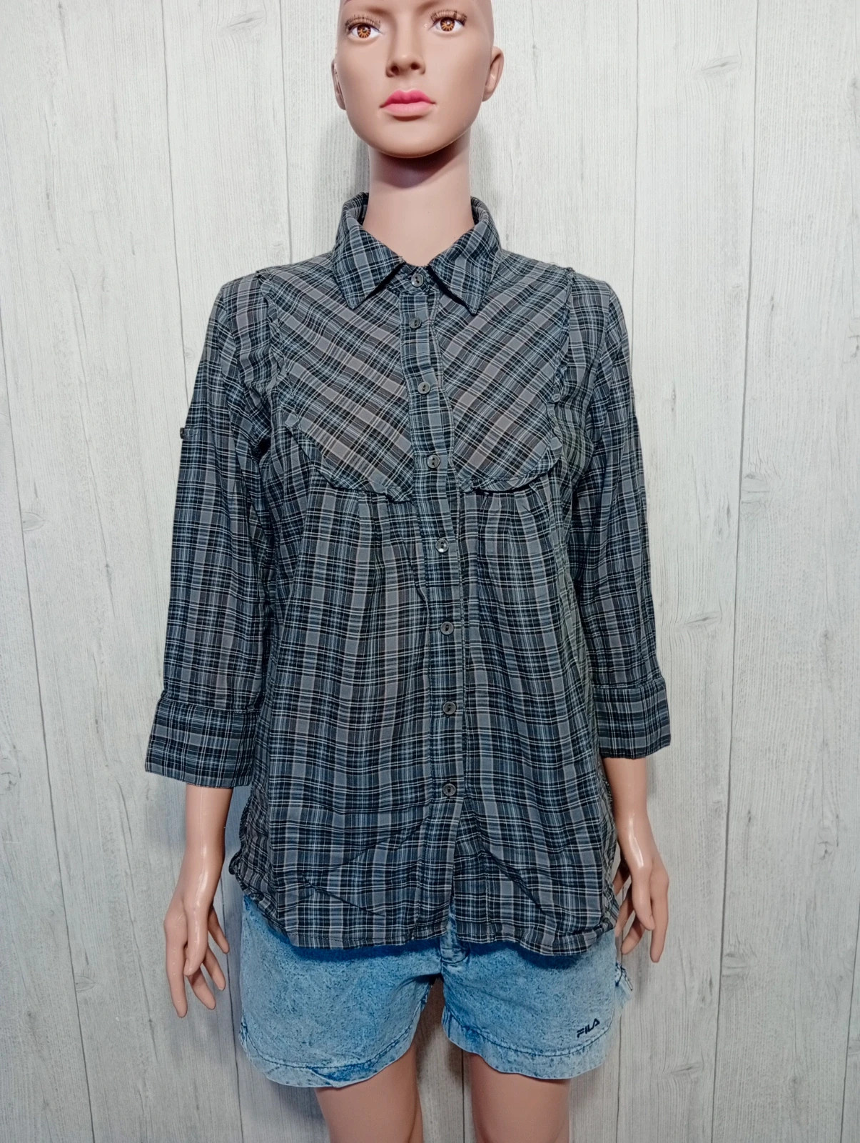 Chemisier femme - taille L/40 ( taille 3) - la city - couleur gris multicolore