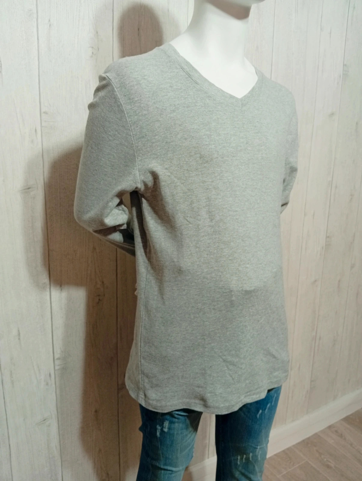 Sweat manche longue homme - taille L/40 - la halle - couleur gris – La Halle – taille L 4