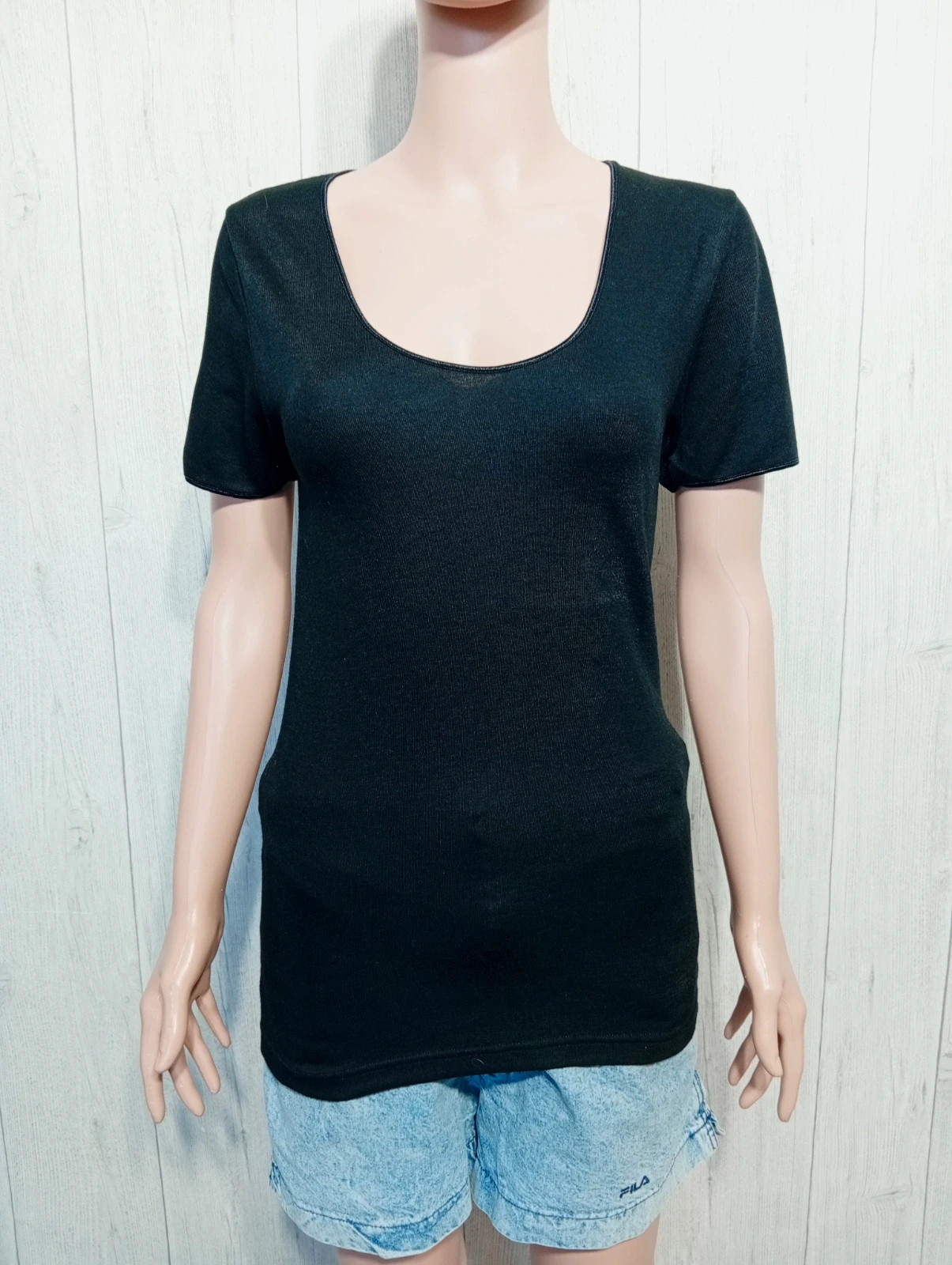 T-shirt manche courte femme - taille L/40 - babou - couleur noir
