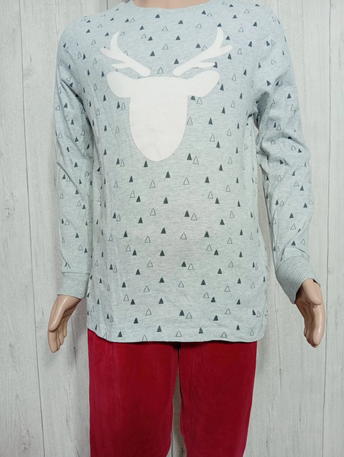 Pyjama 2pieces garcon - taille 10 ans ( 140 cm) - okaidi - couleur gris rouge blanc – Okaïdi – taille 10 ans / 140 cm 4